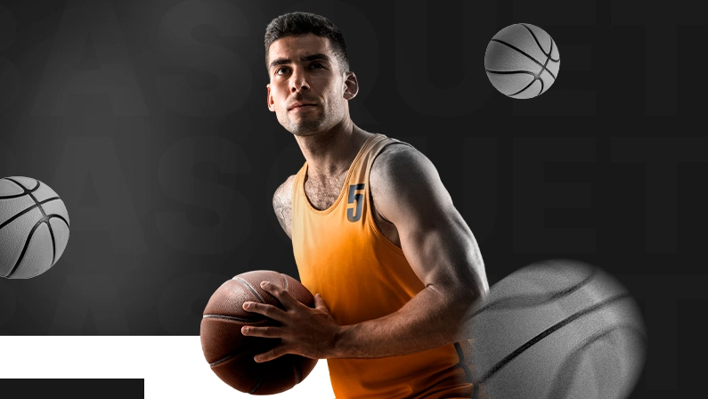 Imagem mostra jogador de basquete