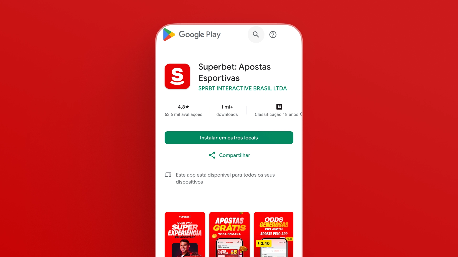 imagem Avaliações dos usuários superbet