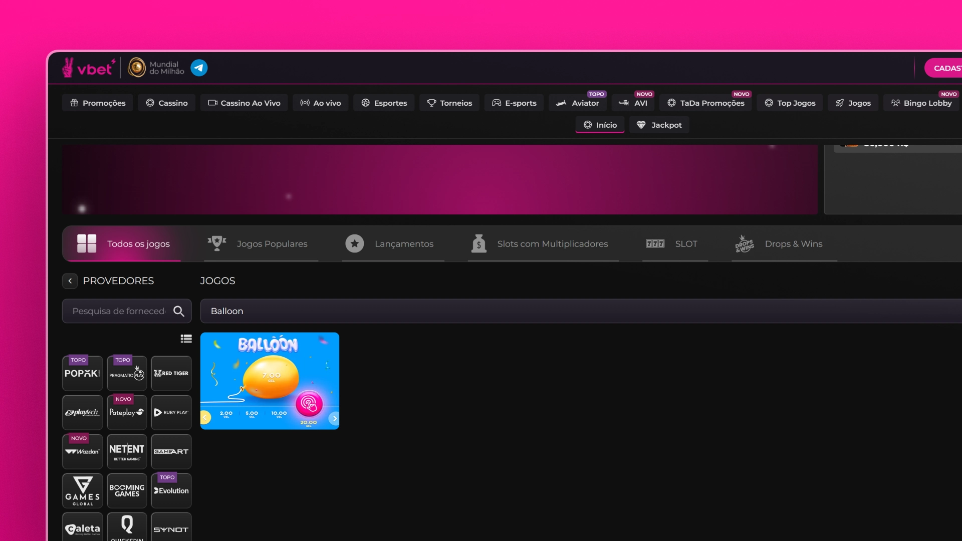 imagem Balloon vbet