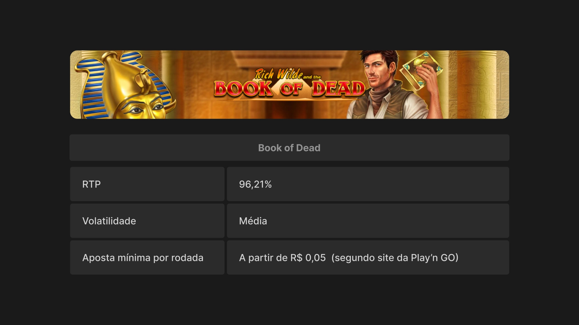 imagem Book of Dead