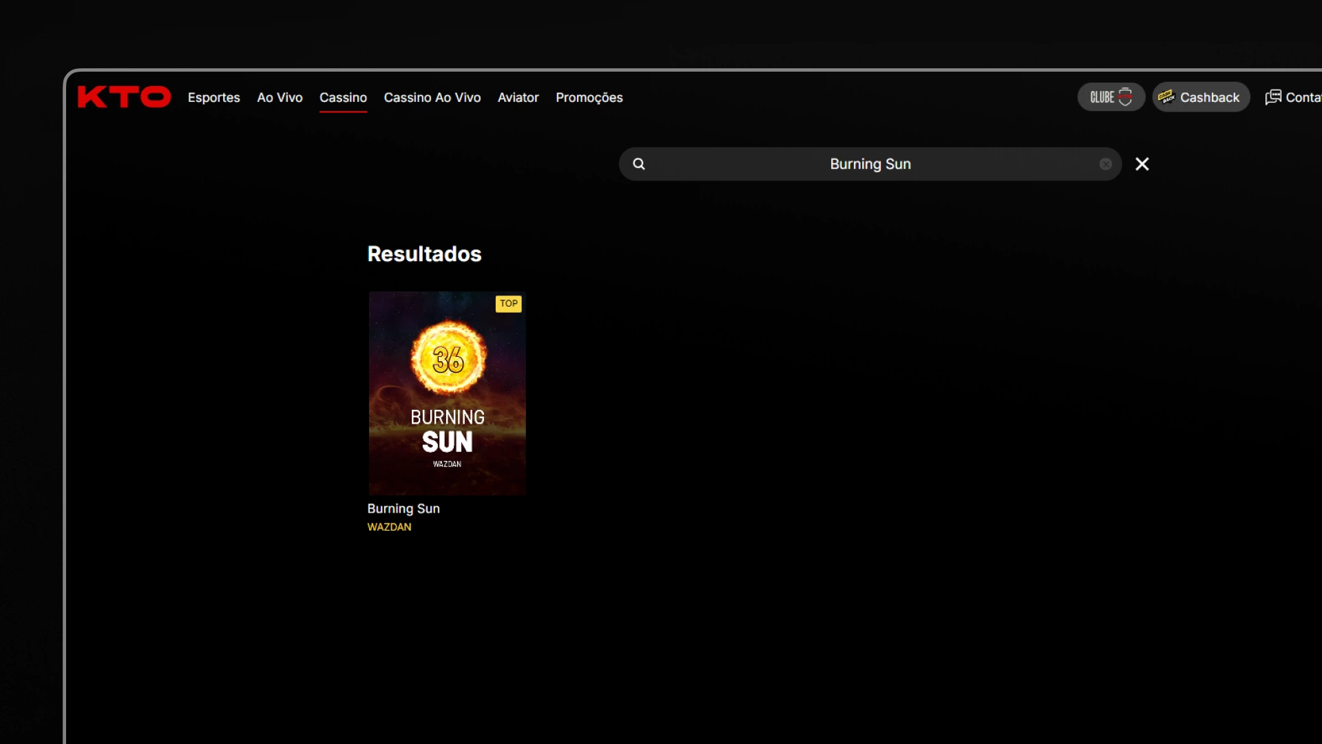 imagem Burning sun kto