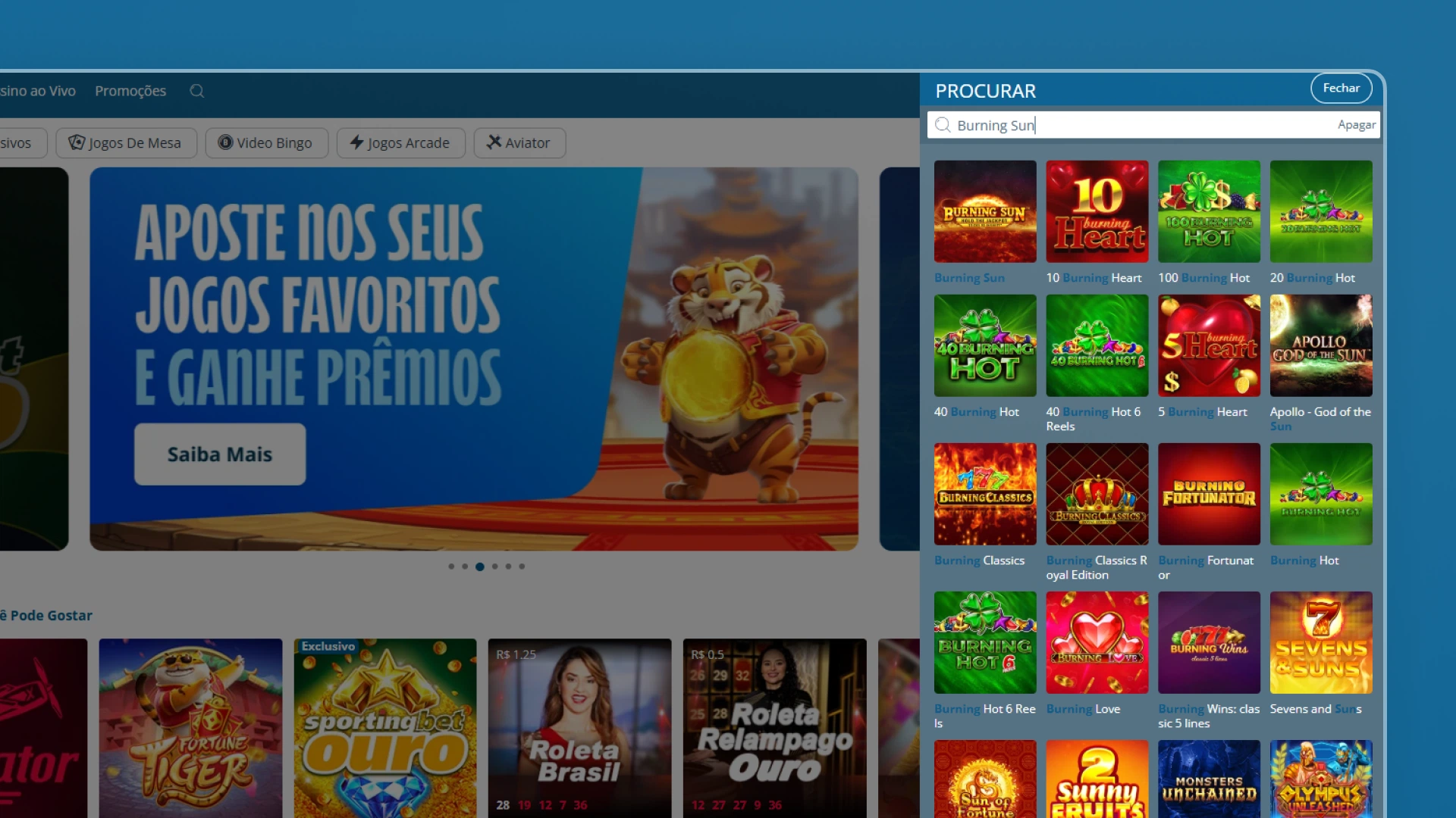 imagem Burning sun sportingbet