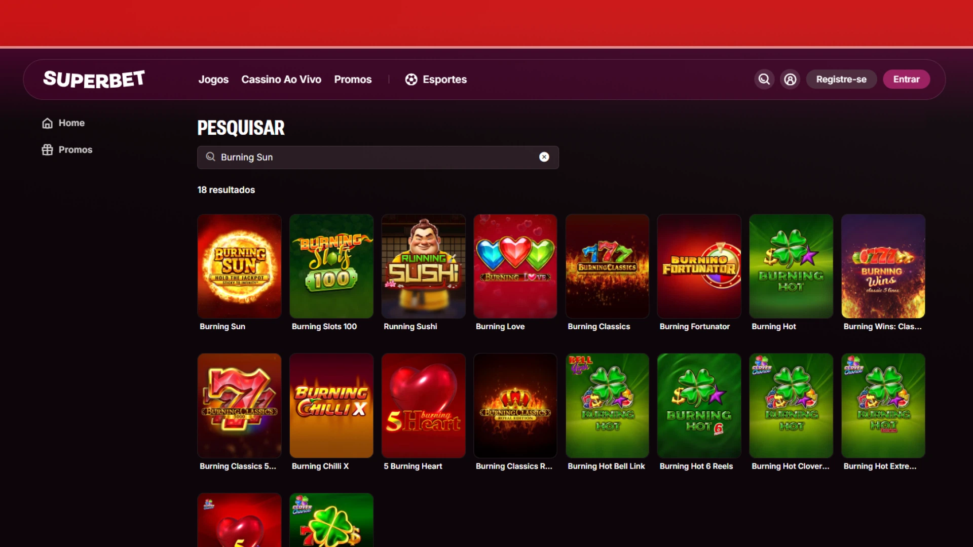 imagem Burning sun superbet