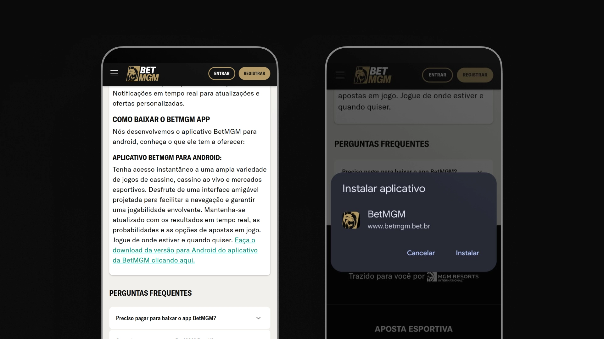 imagem Como Baixar o App betmgm