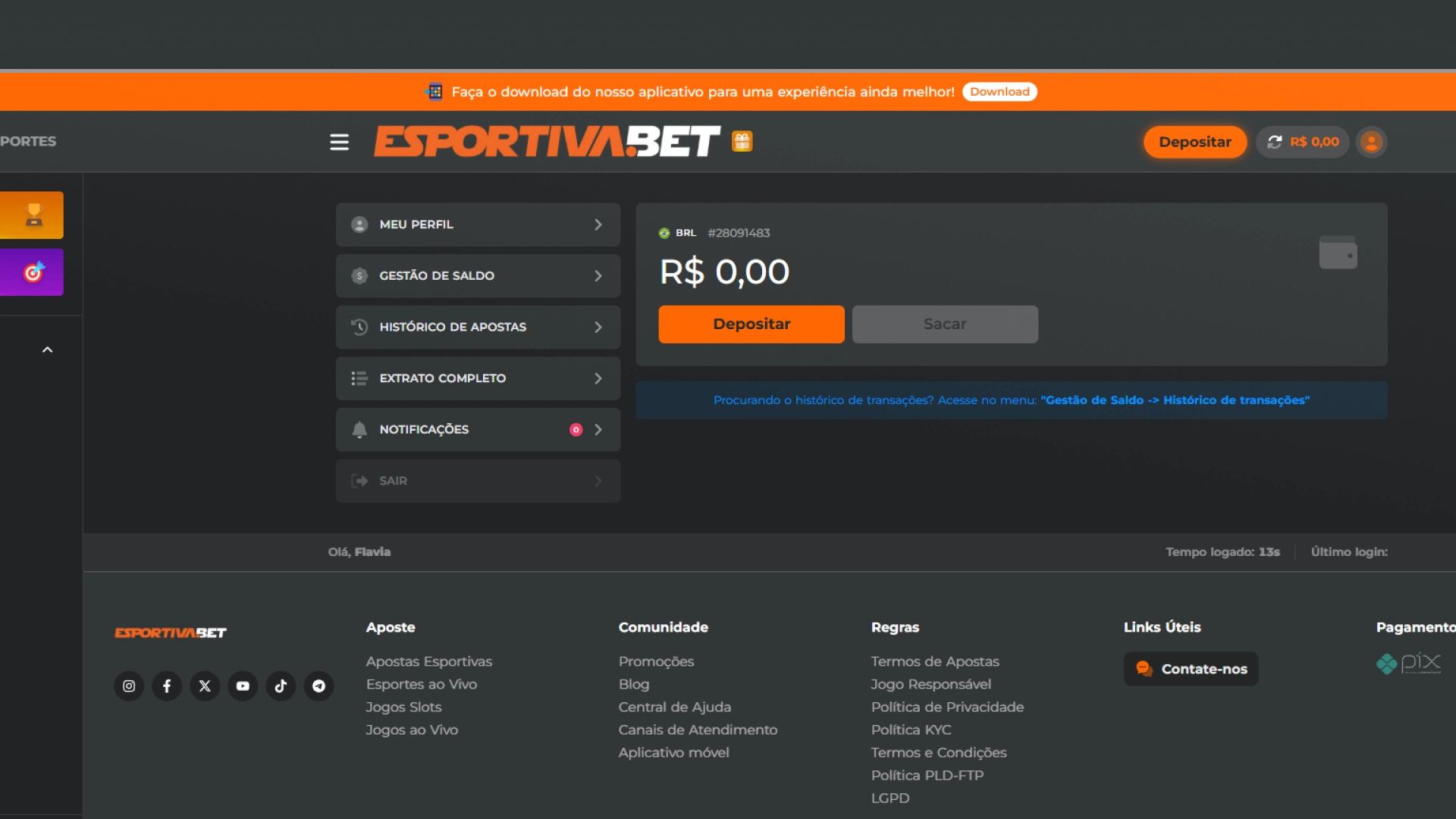 imagem Como depositar 02 esportiva bet