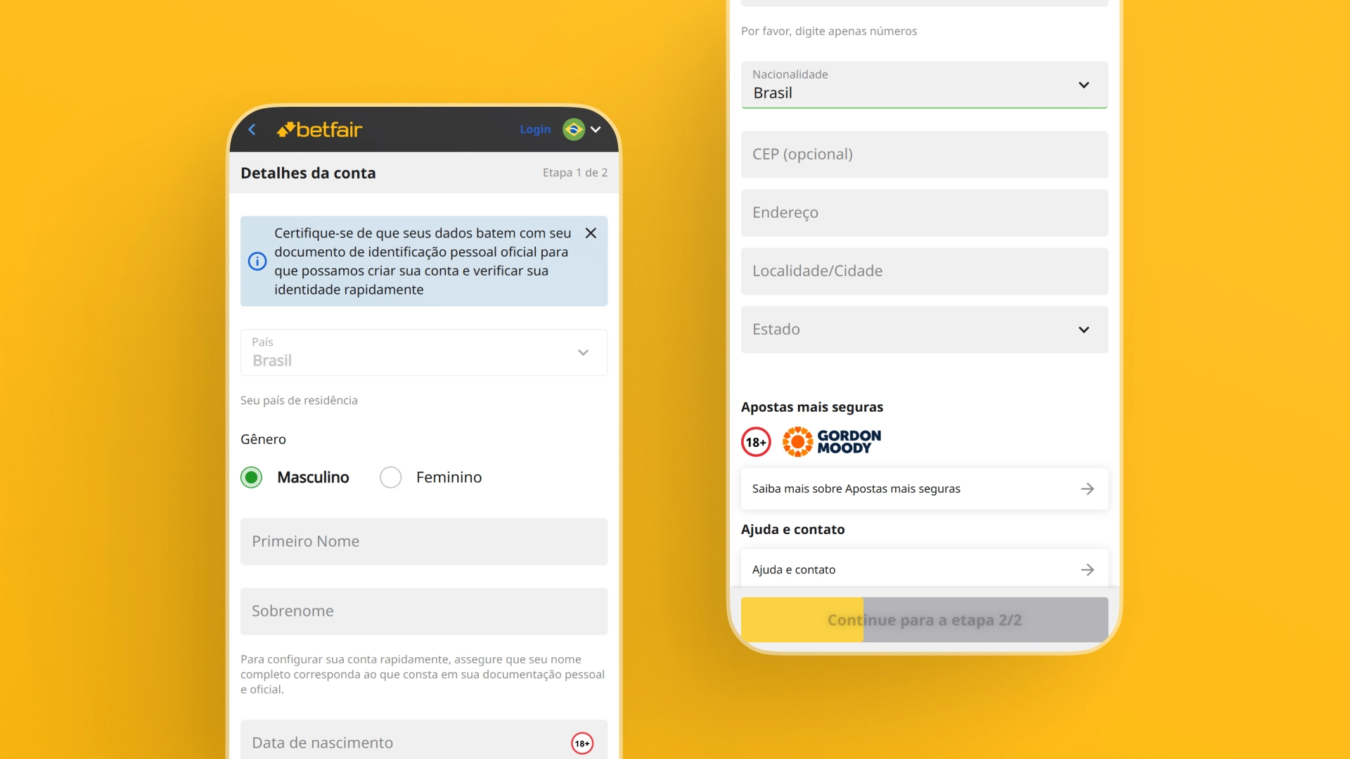 imagem Como me Cadastrar betfair
