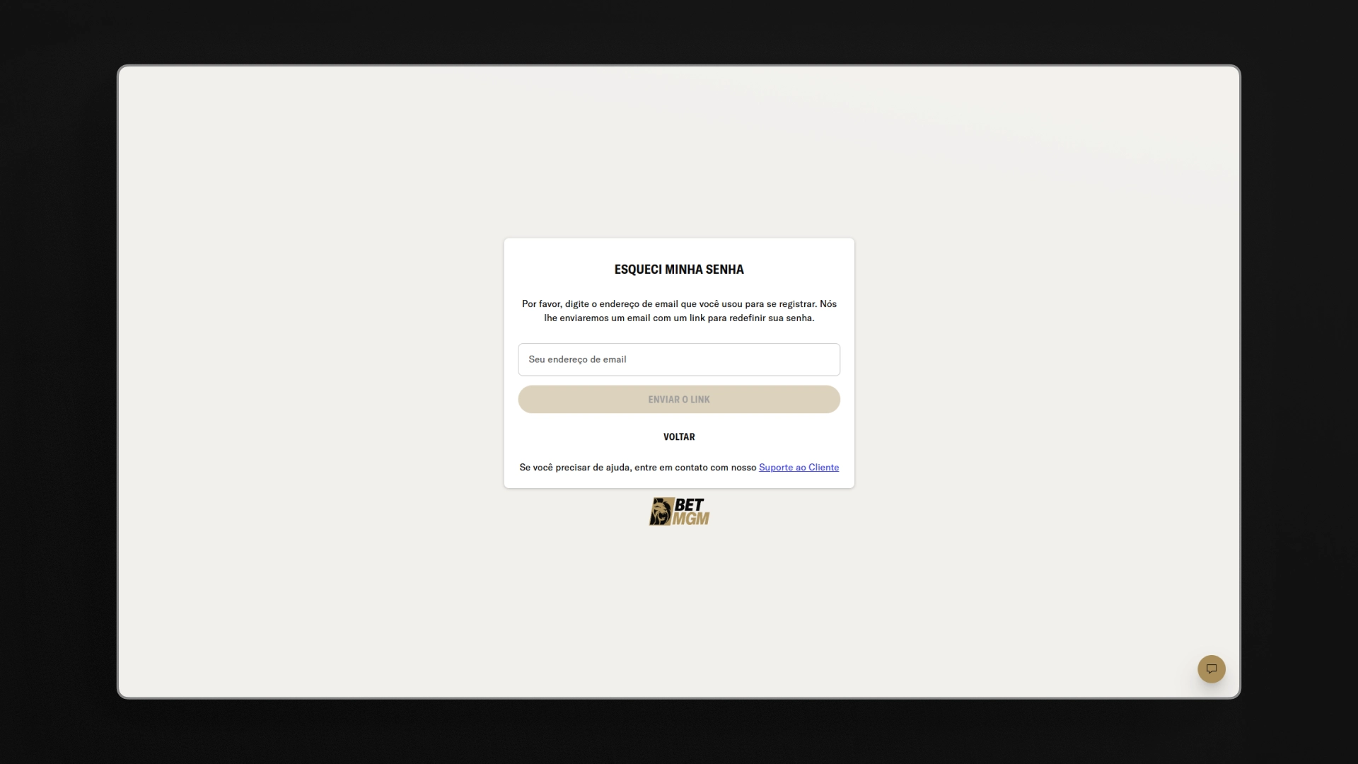 imagem Como recuperar minha conta betmgm