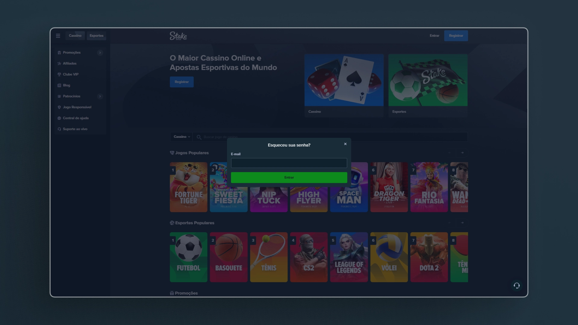 imagem Como recuperar minha conta stake