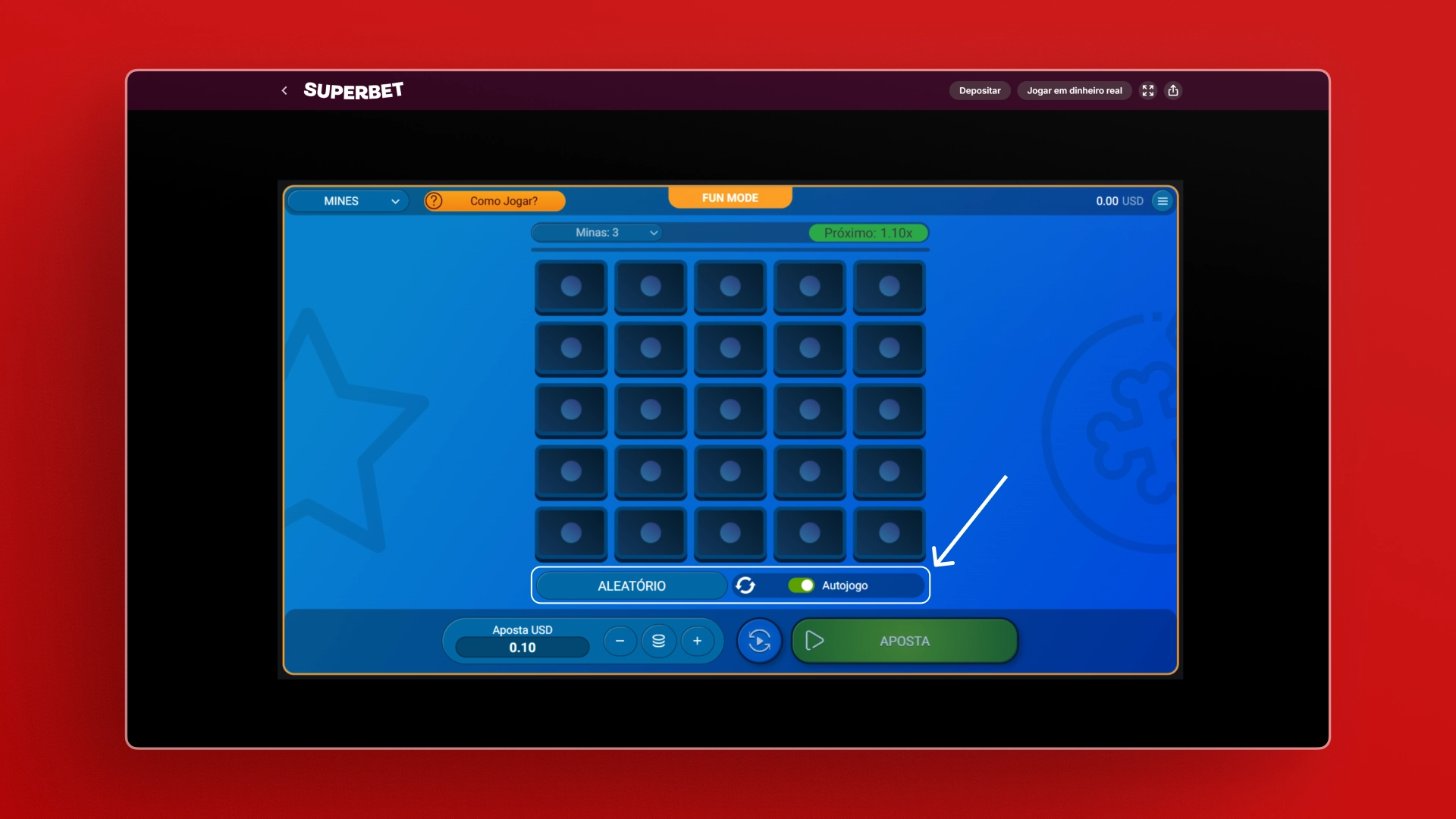 imagem Configure os Recursos Automáticos Mines superbet