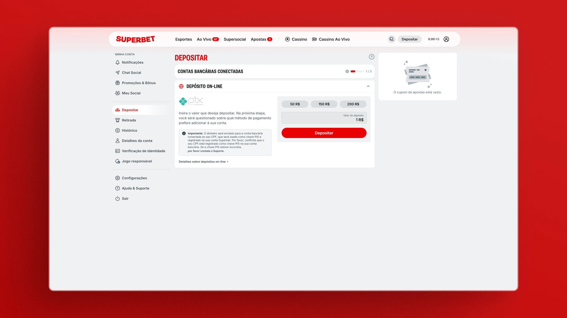 imagem Faça um Depósito superbet