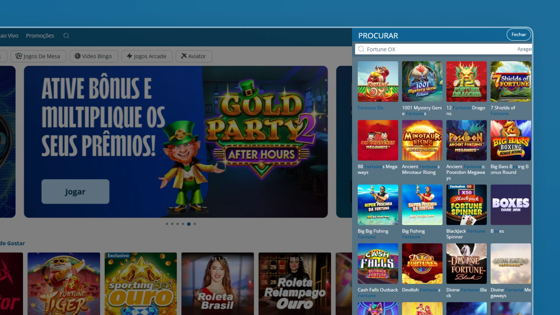 imagem Fortune OX sportingbet