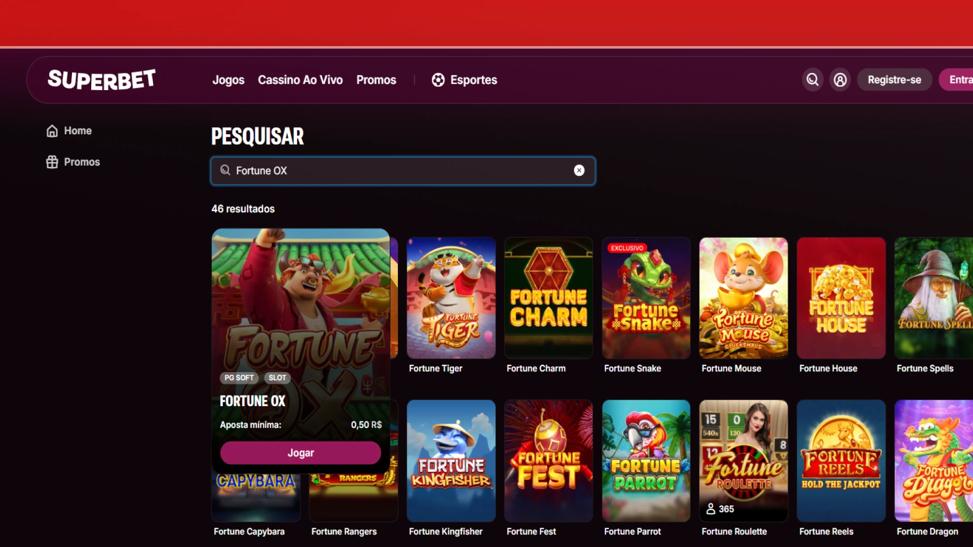 imagem Fortune OX superbet