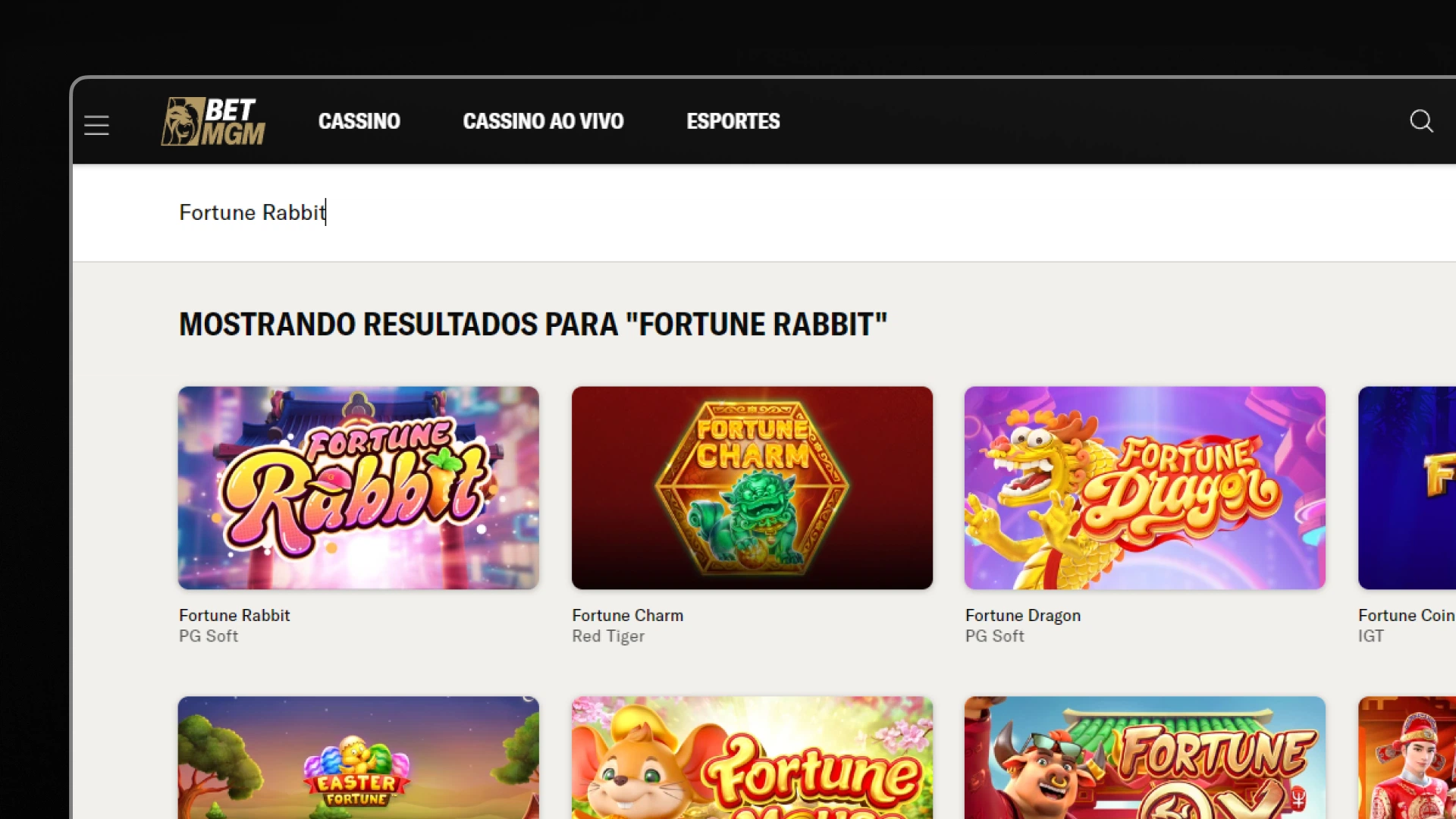 imagem Fortune Rabbit betmgm