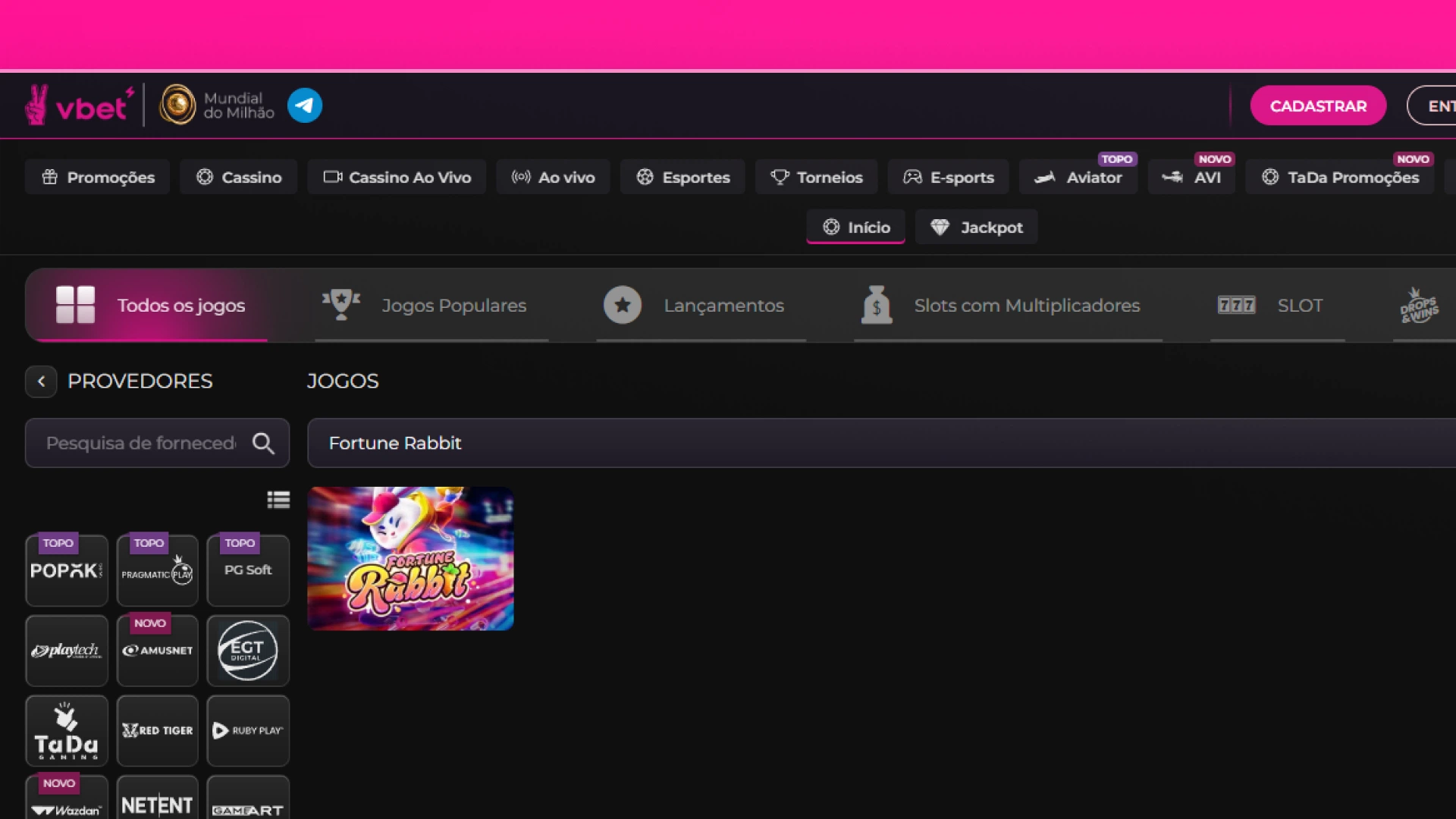 imagem Fortune Rabbit vbet