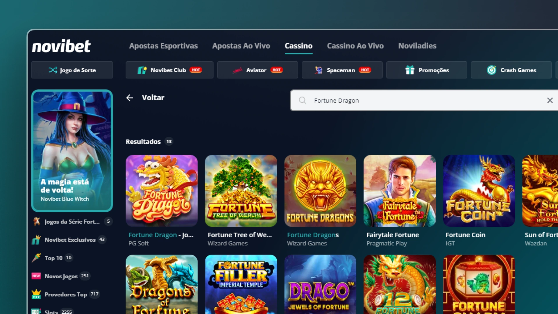 imagem Fortune dragon novibet