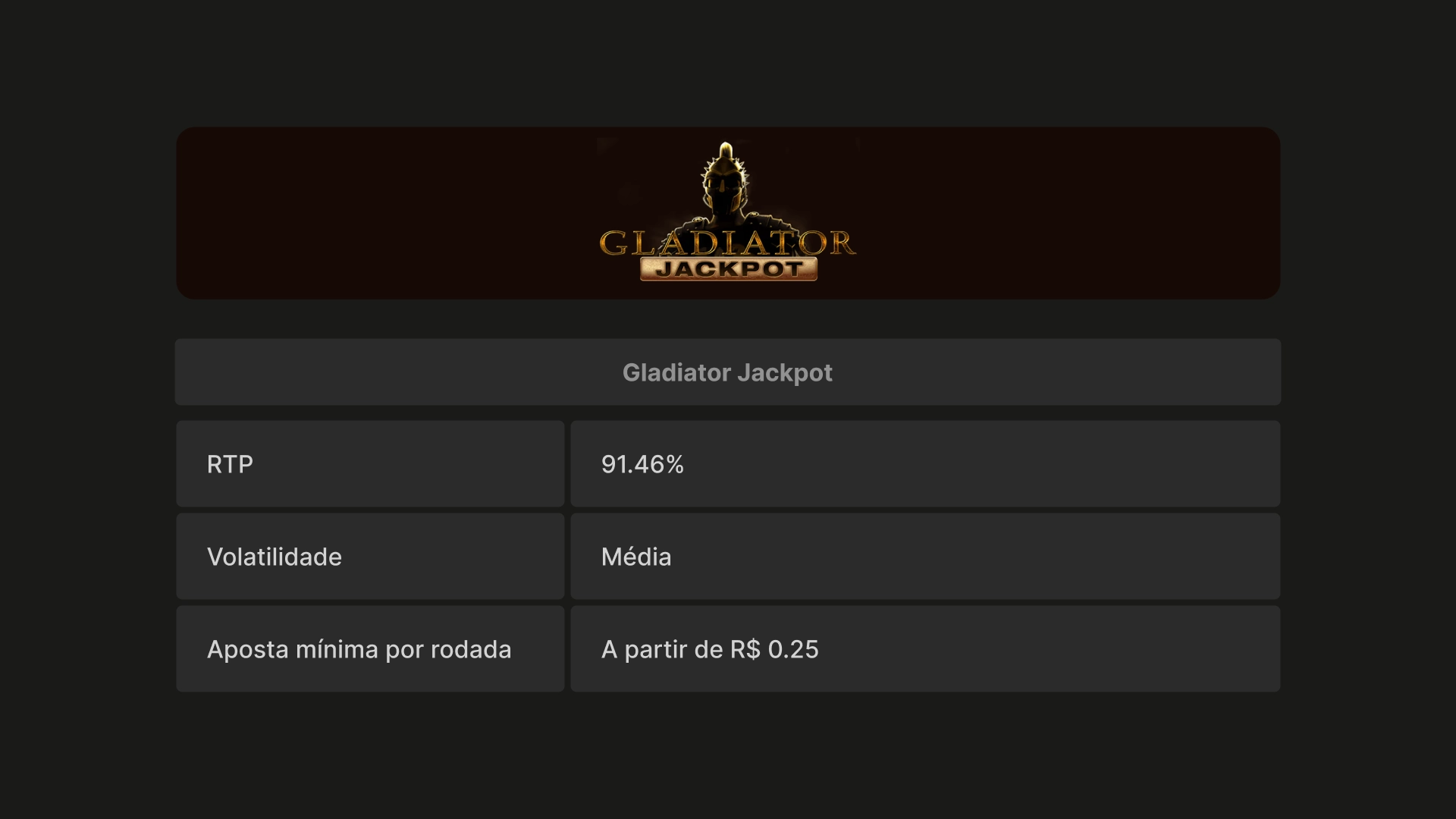 imagem Gladiator Jackpot