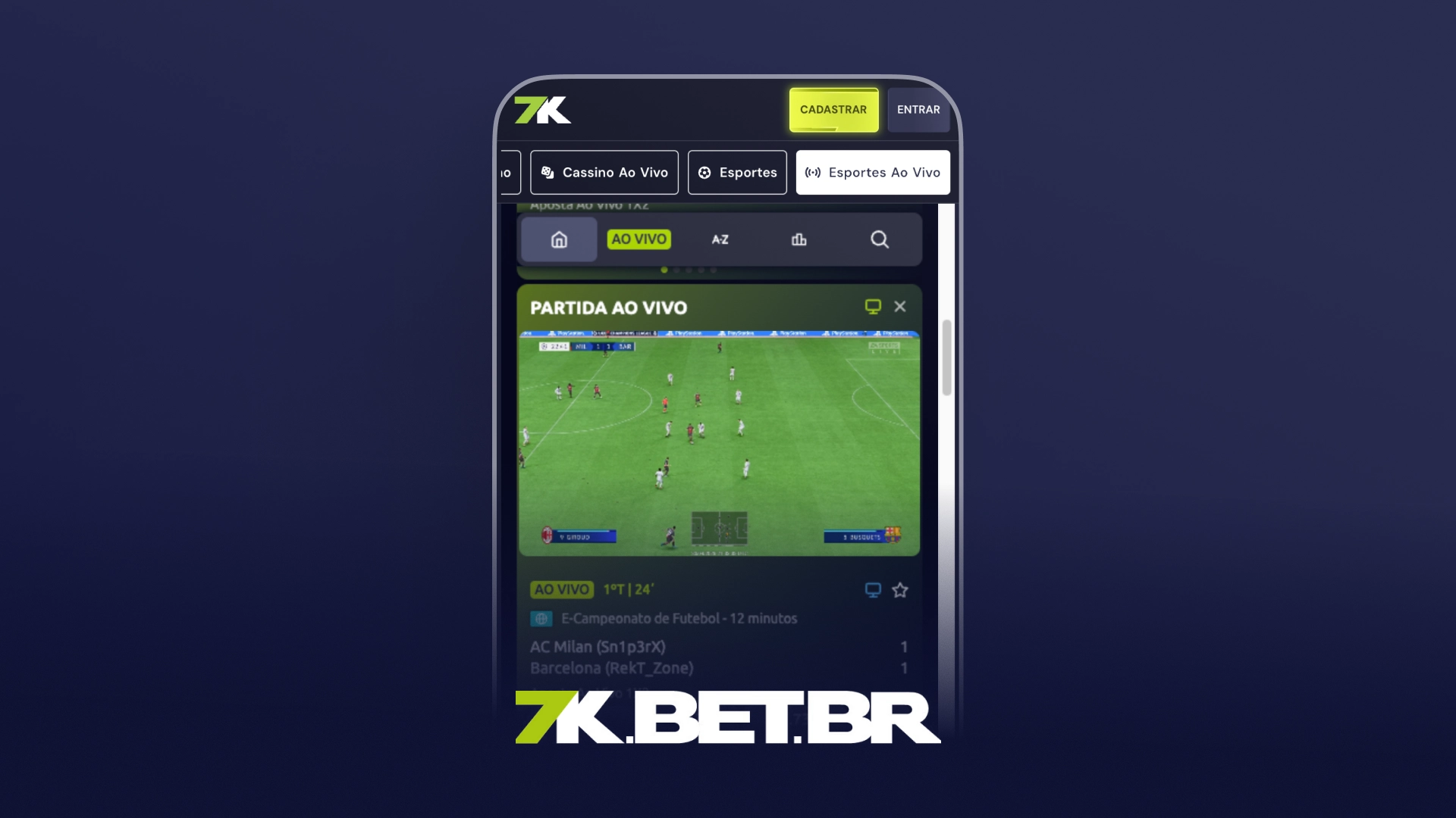 imagem Livestreaming 7kbet
