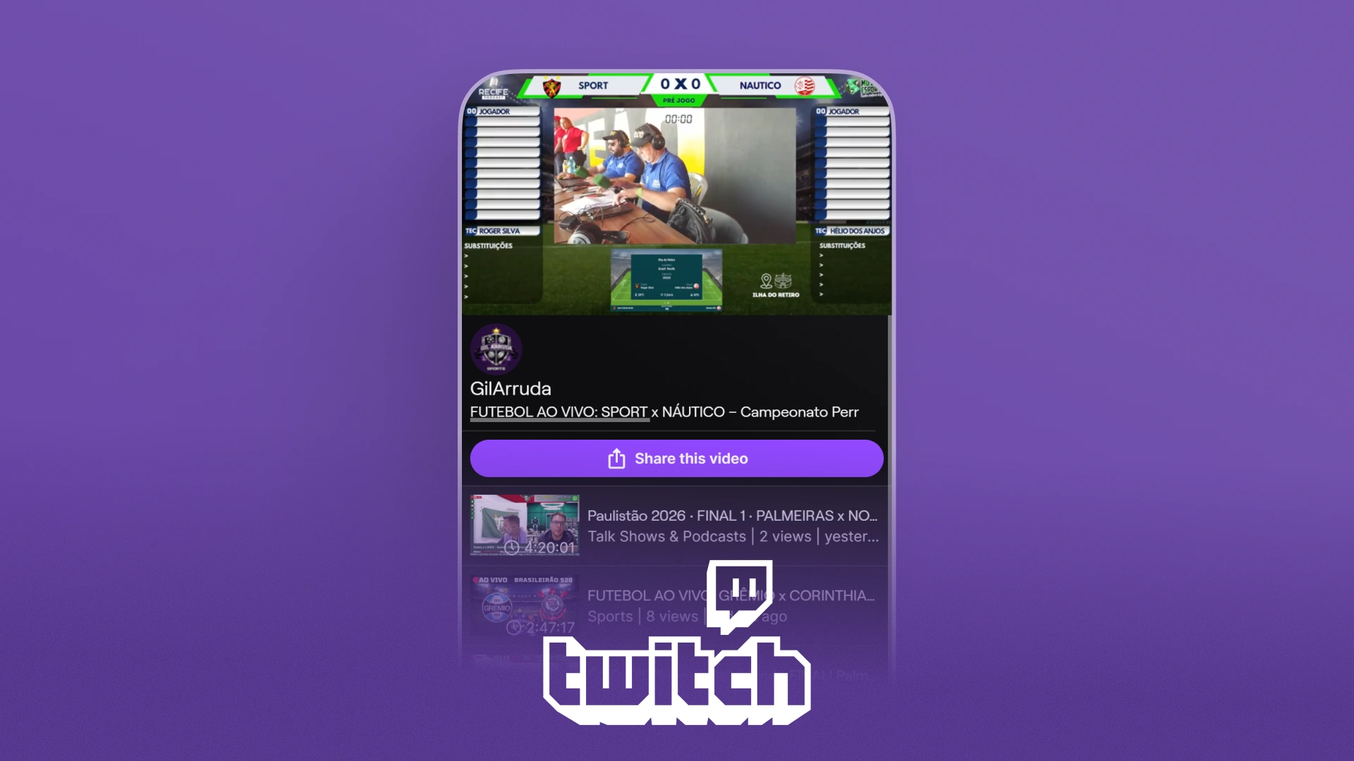 imagem Livestreaming Twitch