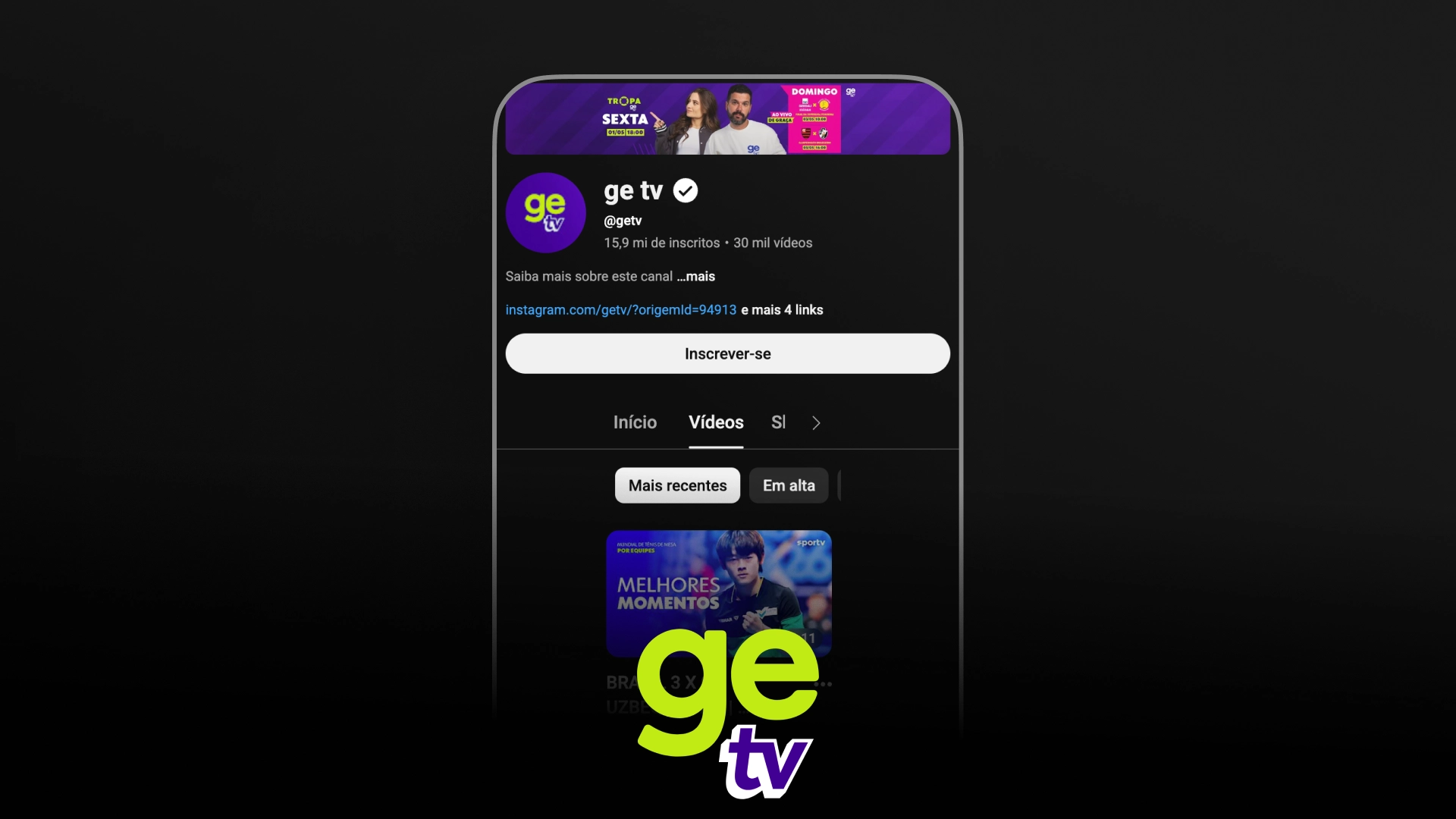 imagem Livestreaming getv