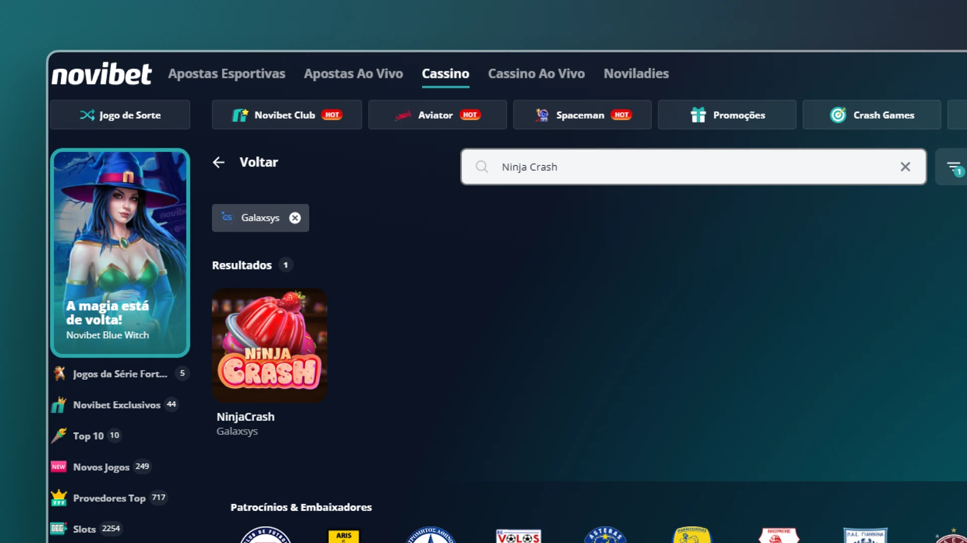 imagem Ninja Crash novibet