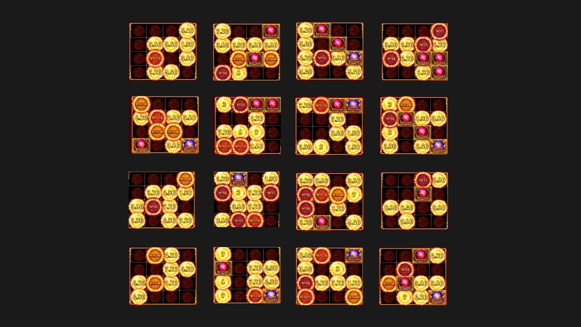 imagem Rolos grade e mecânica do jogo burning sun