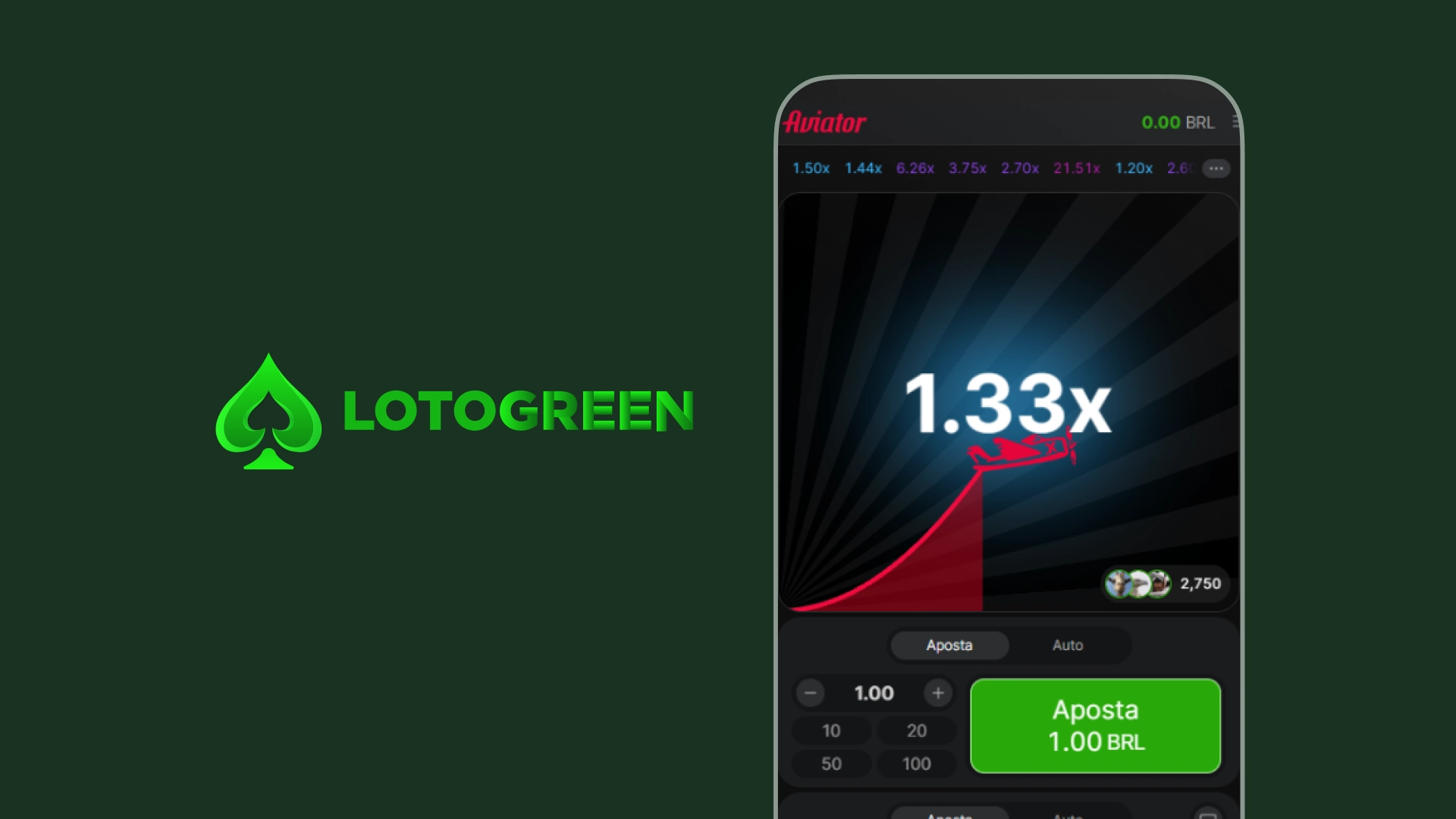 imagem aviator lotogreen