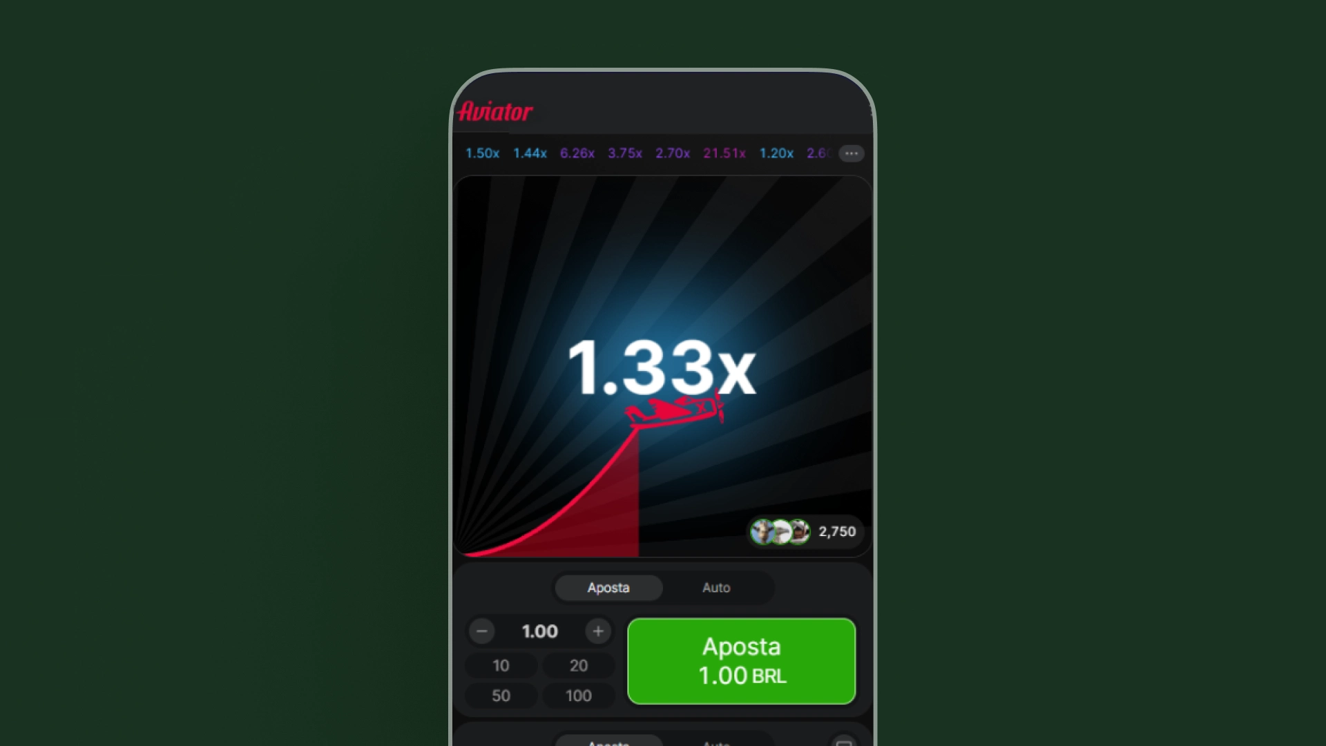 imagem aviator lotogreen