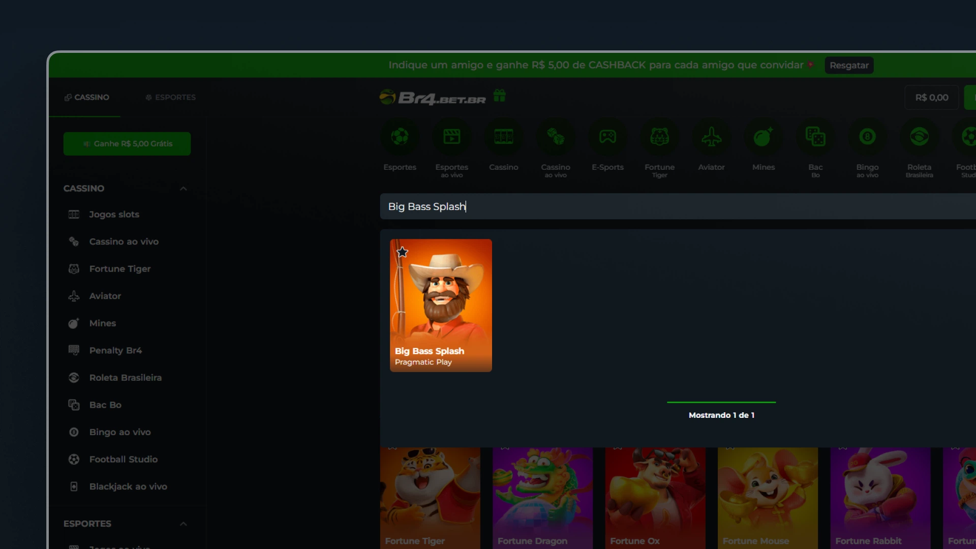 imagem big bass splash br4bet