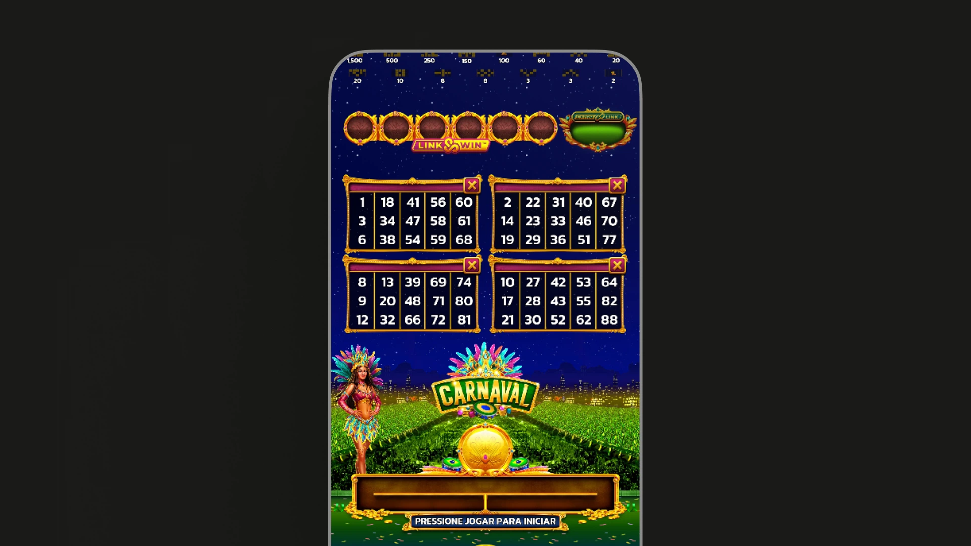 imagem bingo Carnaval Link Win