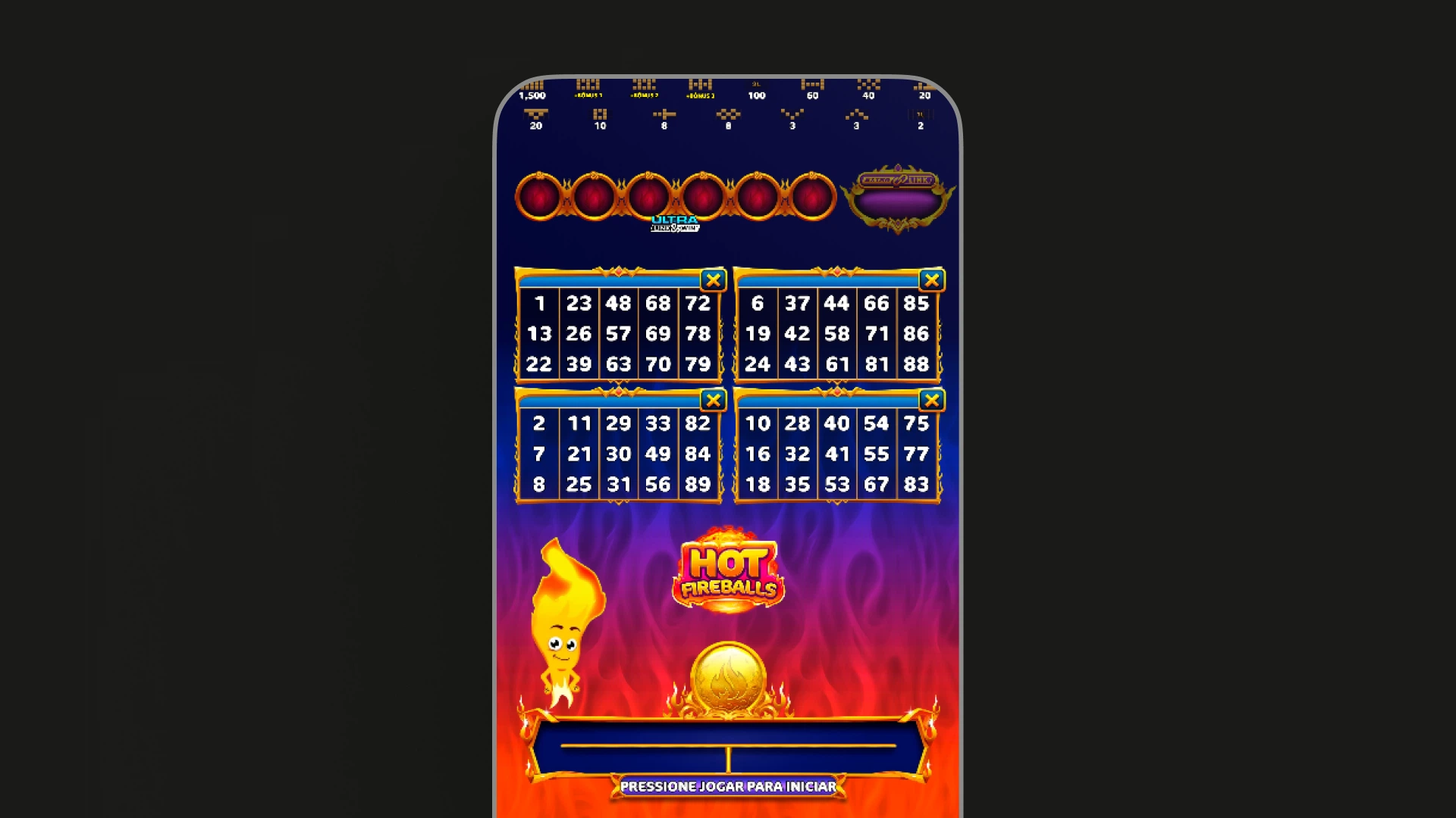 imagem bingo Hot Fireballs Ultra Link & Win