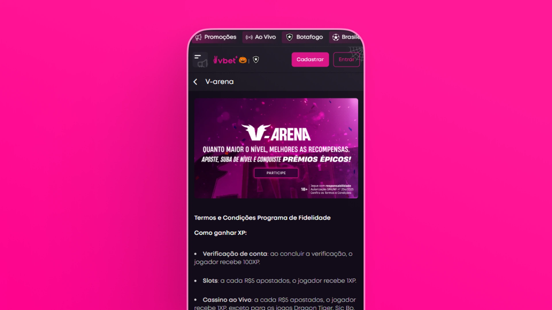 imagem bonus clube vip vbet