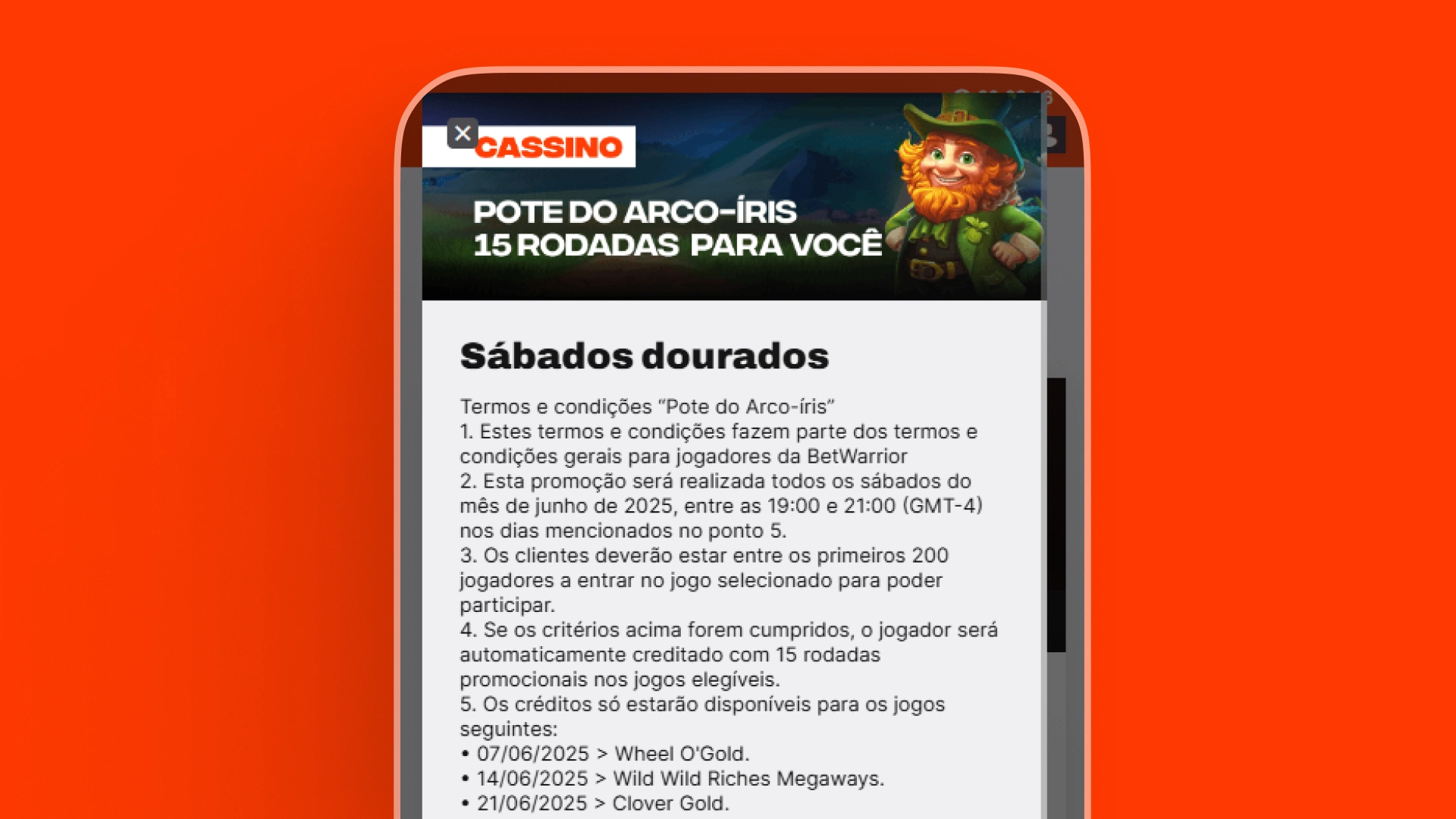 imagem bonus pote do arco iris betwarrior