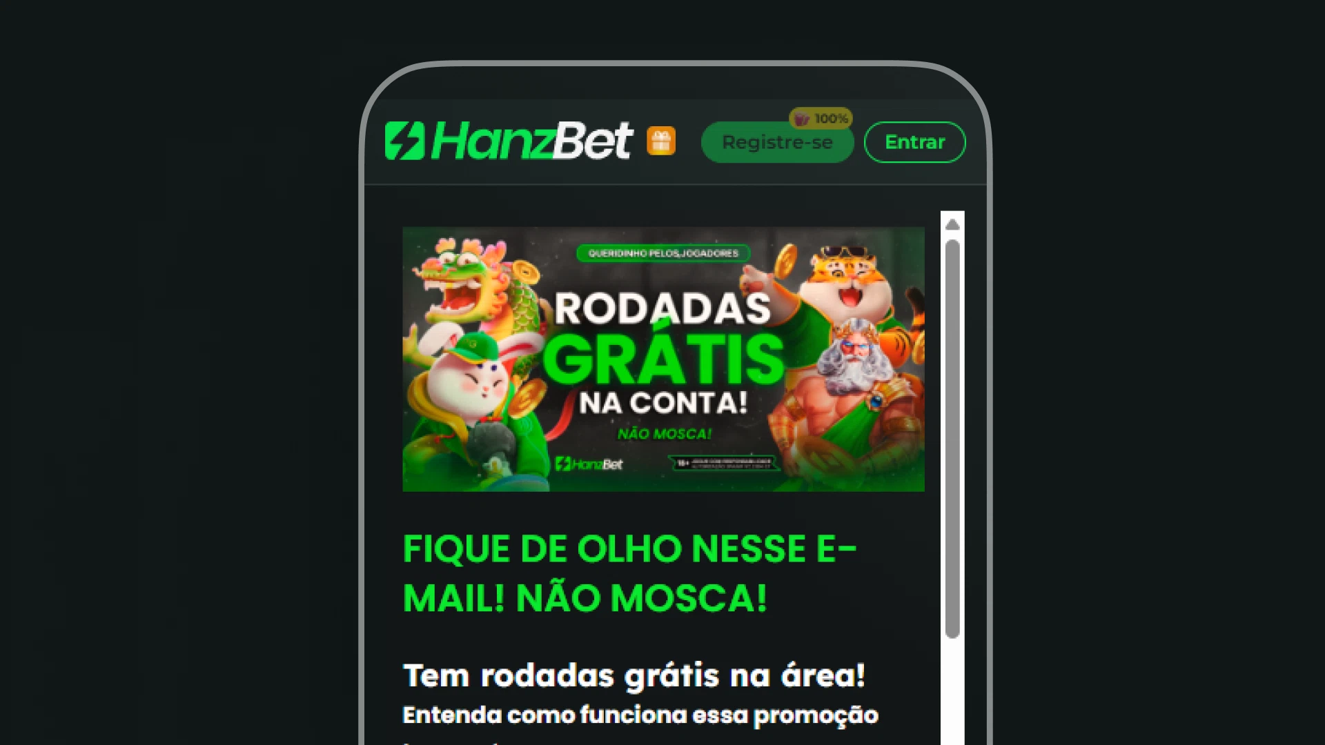 imagem bonus rodada gratis hanzbet