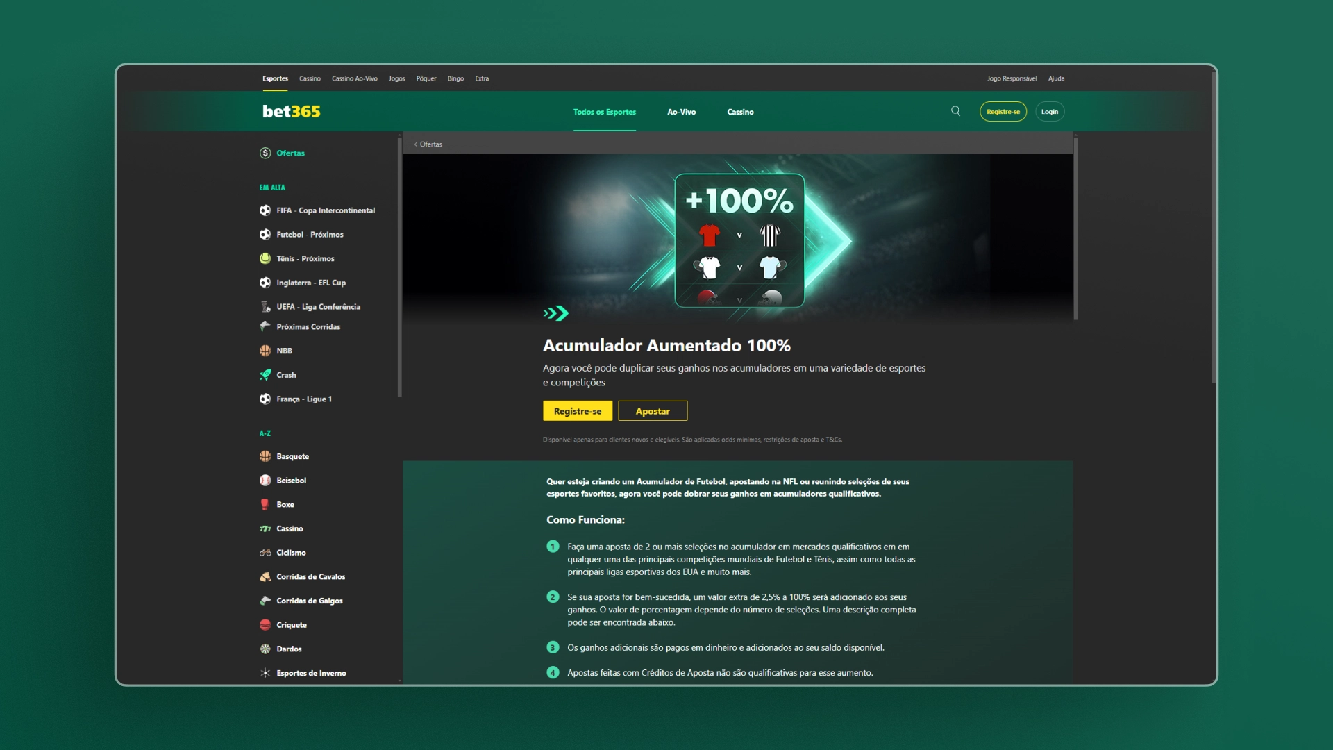 imagem captura bonus 2 bet365