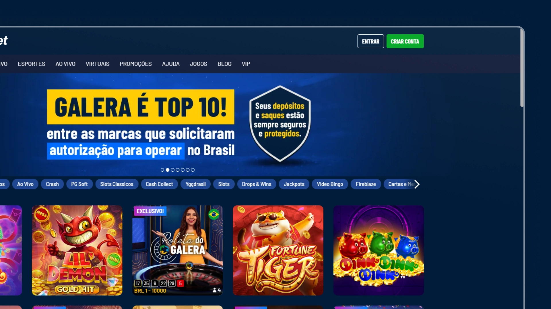 imagem captura cadastro 01 galera bet
