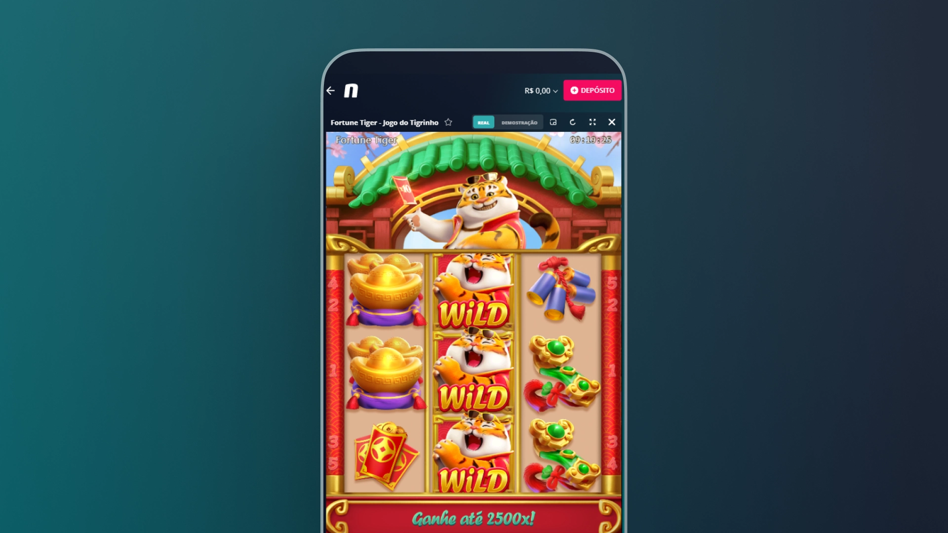 imagem captura cassino fortune tiger novibet
