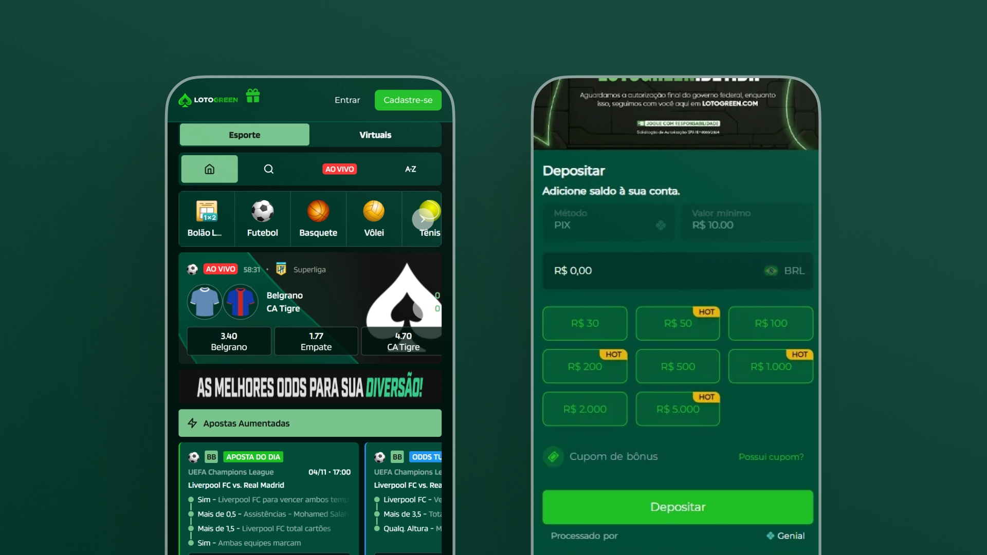 imagem deposito LotoGreen