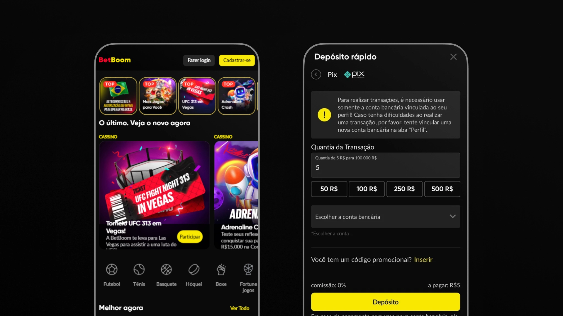 imagem deposito betboom