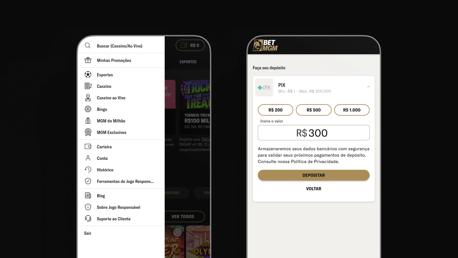 imagem deposito betmgm