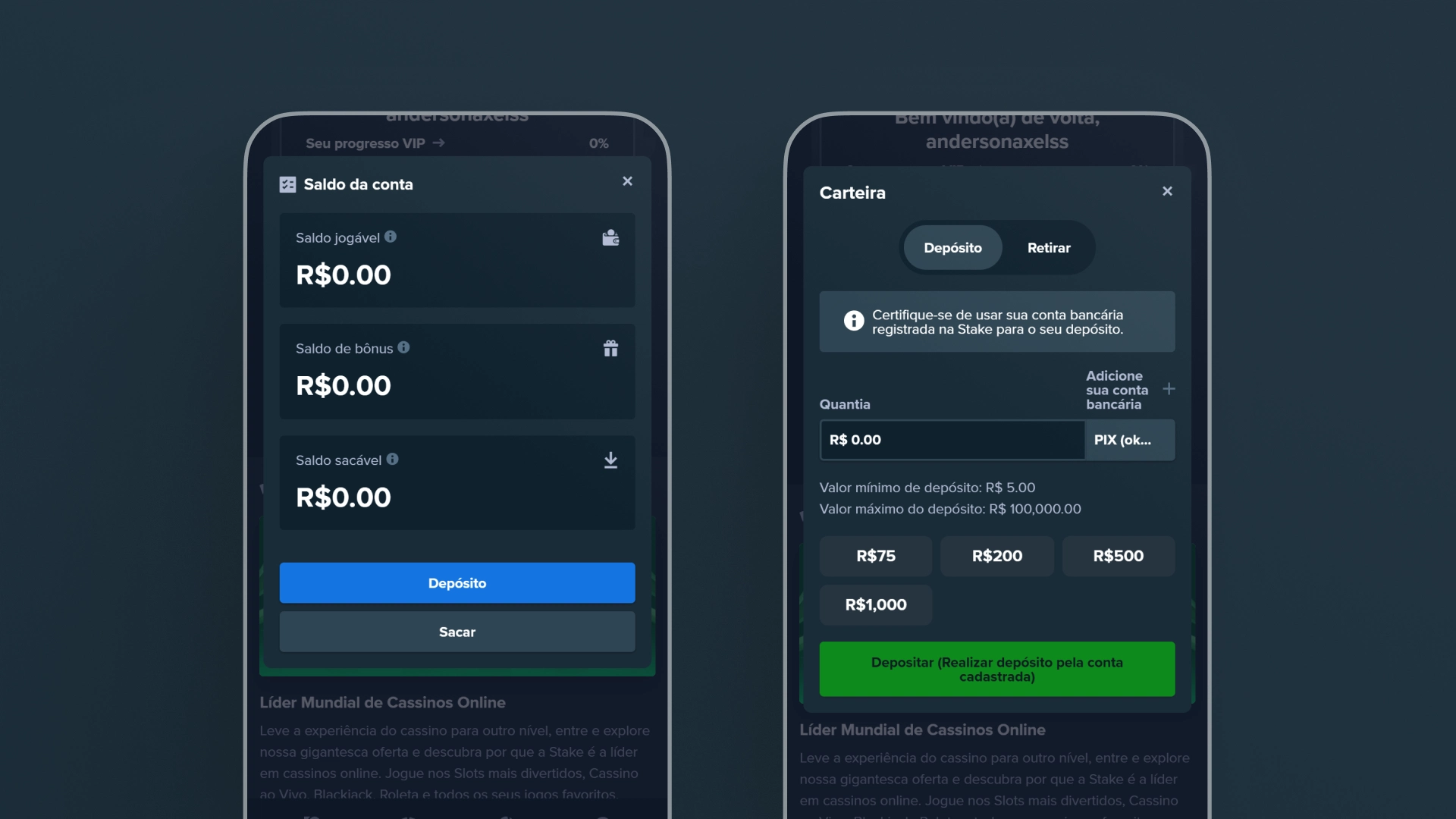 imagem deposito stake