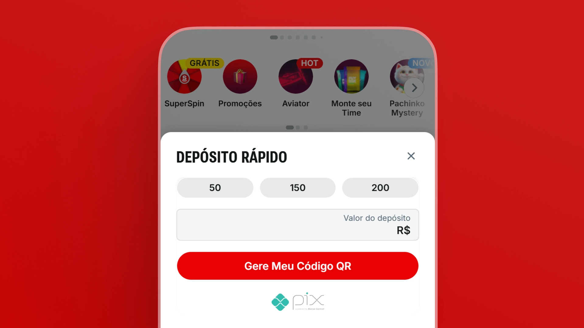 imagem deposito superbet