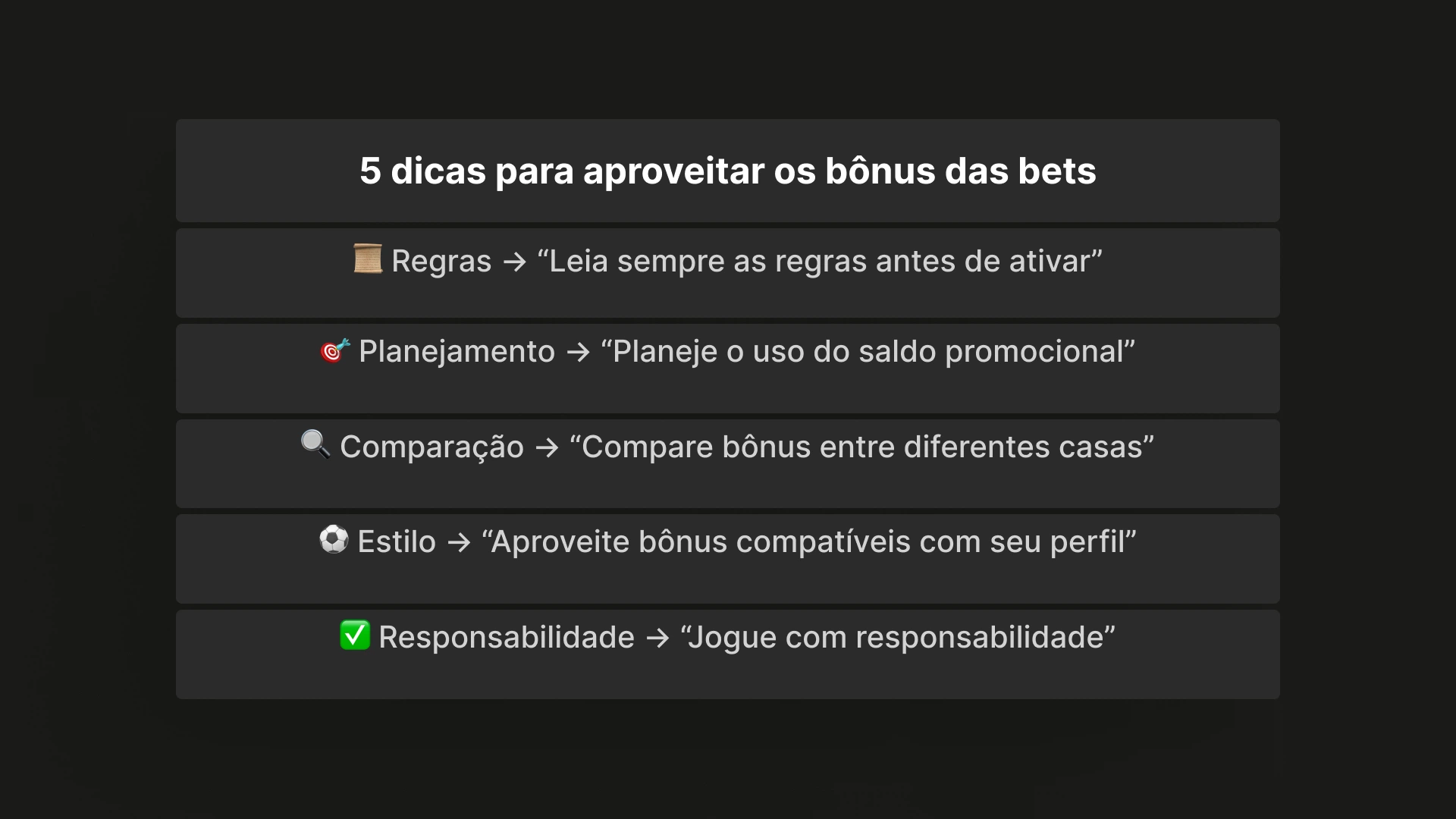 imagem dicas aproveitar bonus