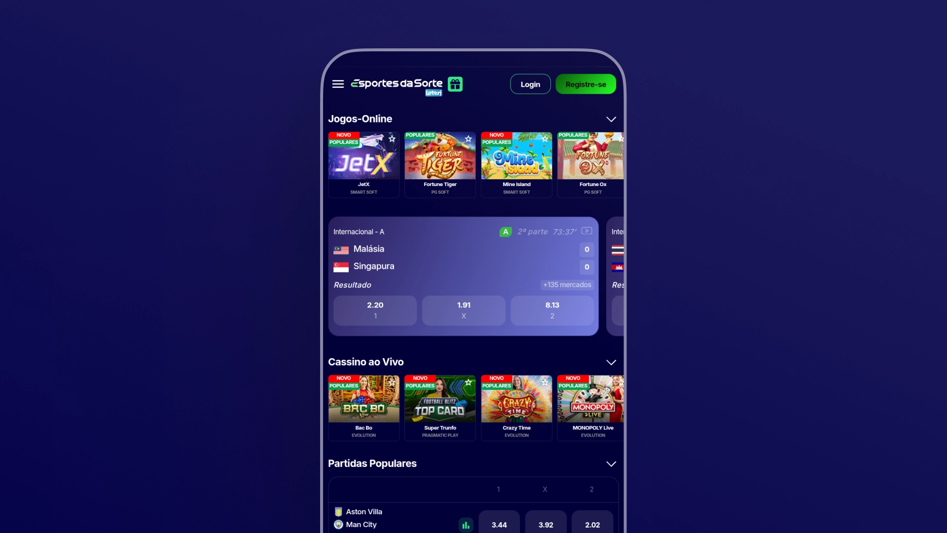 imagem home esportes da sorte