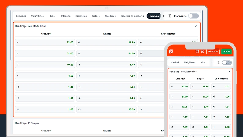 imagem ilustrativa Handicap Resultado Final Betano