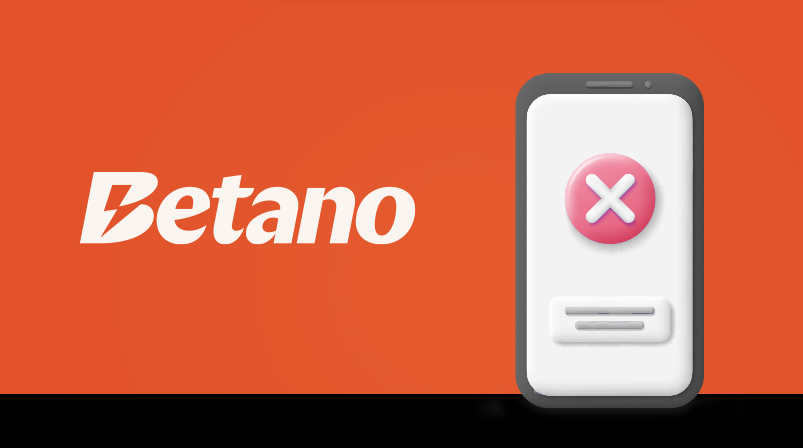 Imagem mostra ilustração de um celular com o símbolo de erro ao lado da logomarca da Betano