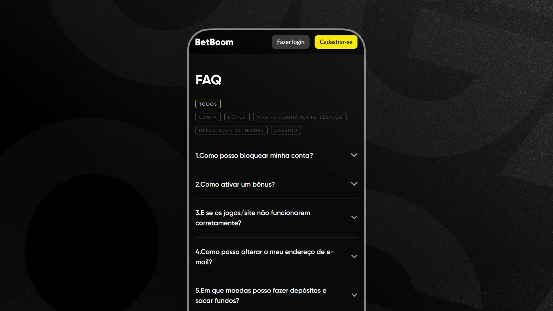 imagem ilustrativa central de ajuda BetBoom