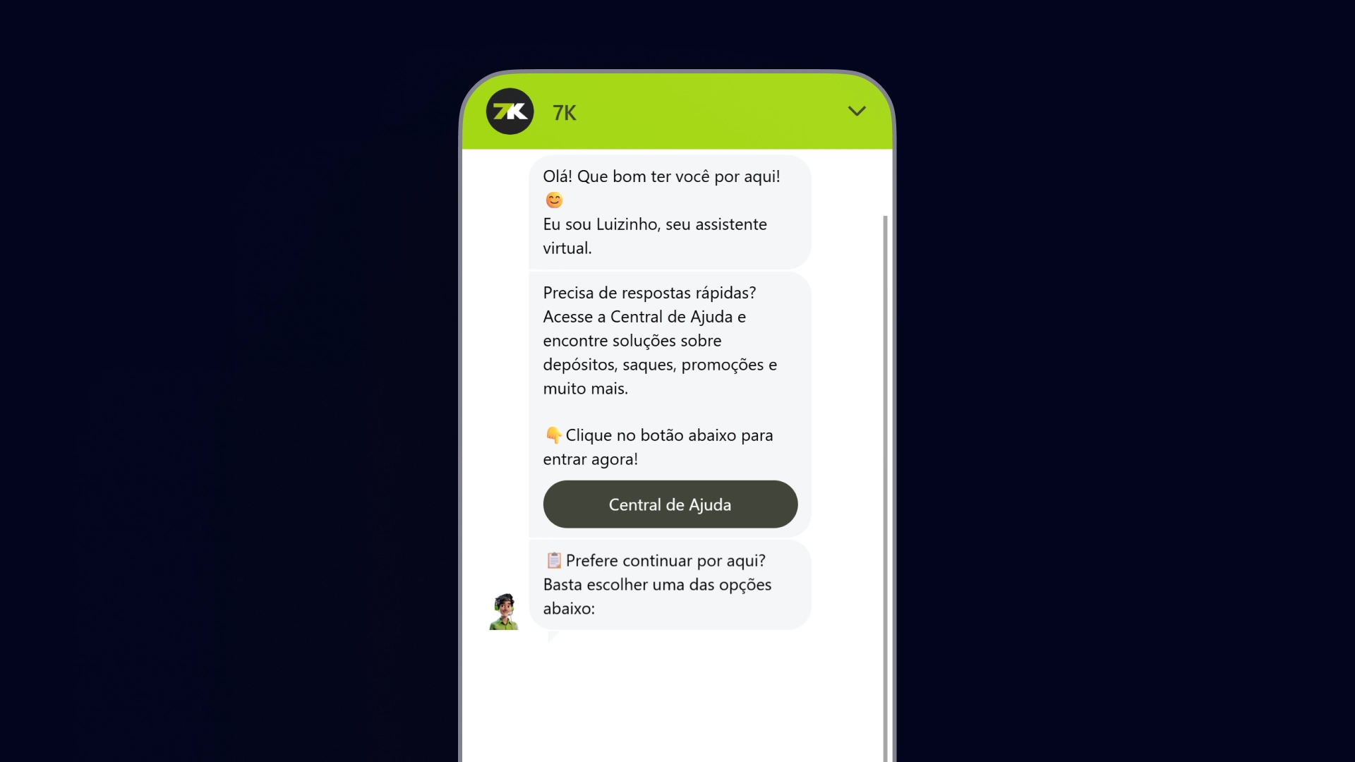 imagem ilustrativa chat 7kbet