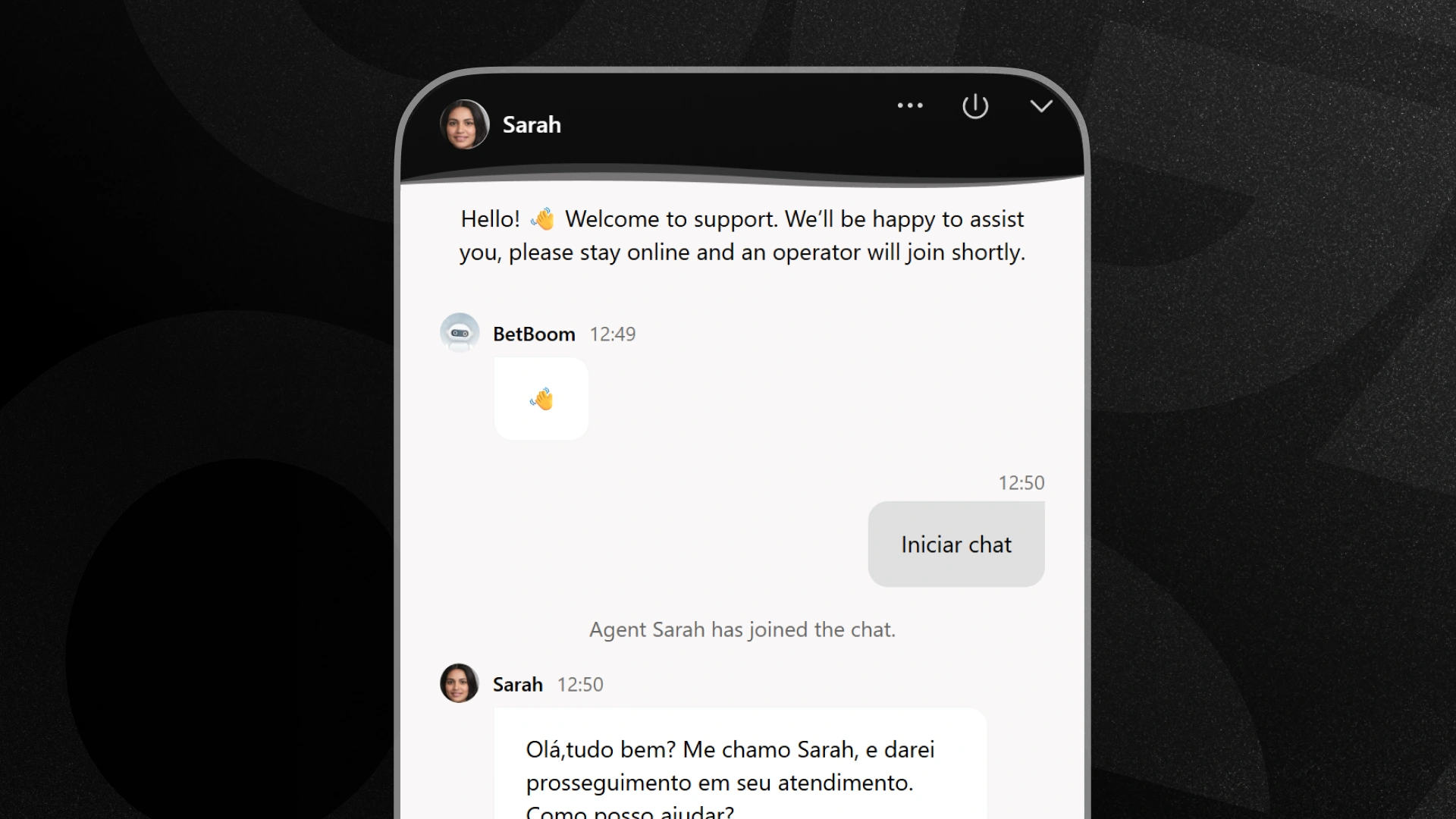 imagem ilustrativa chat Betboom