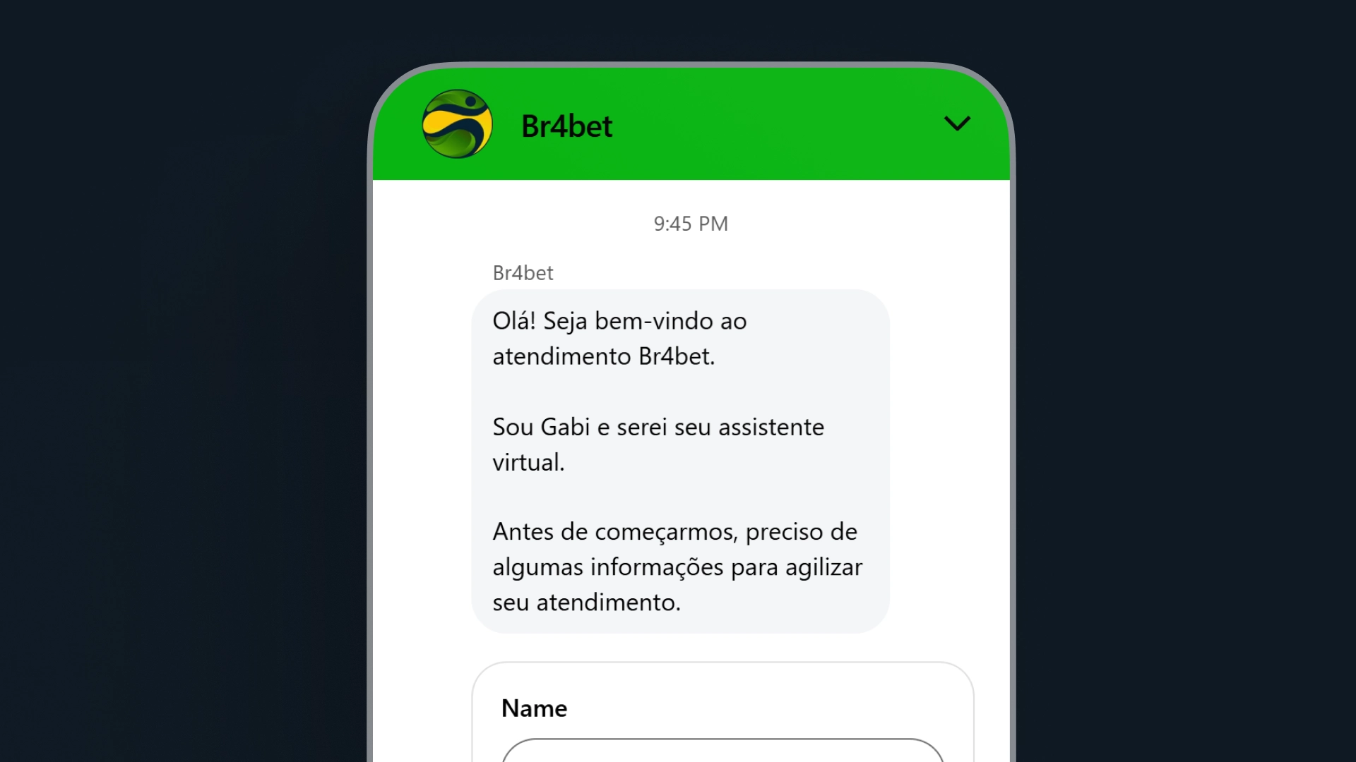 imagem ilustrativa chat Br4Bet