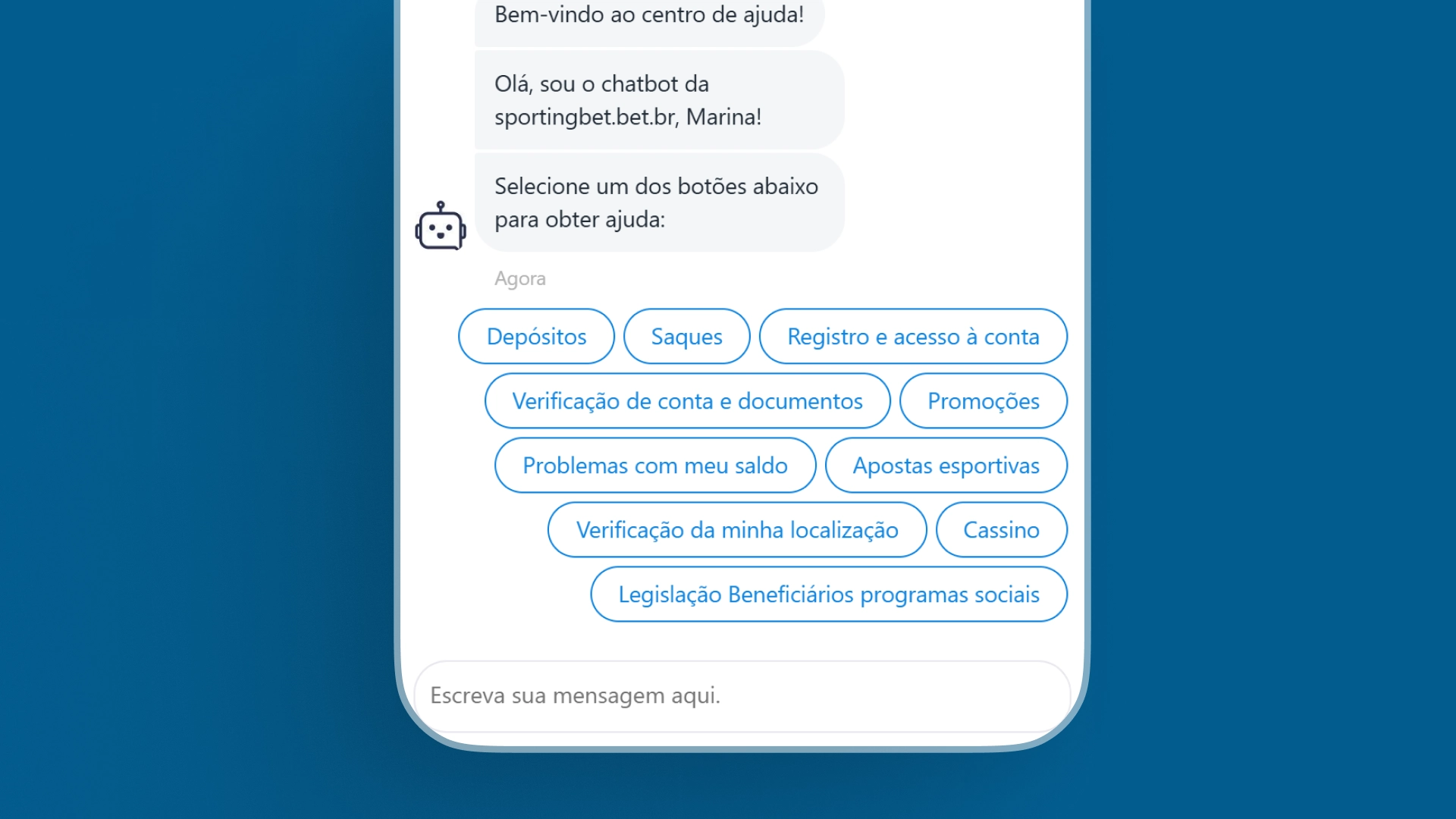 imagem ilustrativa chat sportingbet